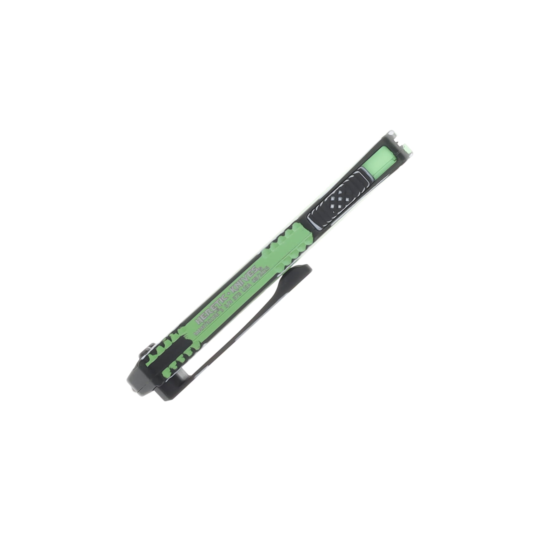 Heretic Manticore S OTF Auto Recurve Grenade Grip Cel Shade Chassis in Toxic Green H025F-CS-TX View 5