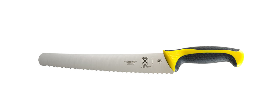 Mercer Sports Millennia Colors 10" Wide Bread Wavy Edge Yellow & Black Handle M23210YL View 1