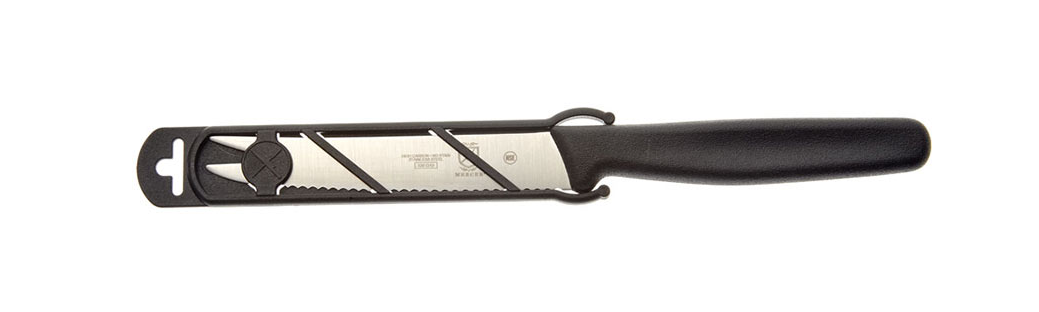 Mercer Sports 4.25in Fruit Knife 2 Tine Wavy Edge Black Handle M33930B View 2