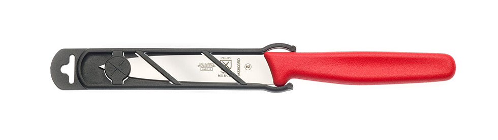 Mercer Sports 4in Utility Knife Pointed Tip Plain Edge Red Handle M33933RDB View 2