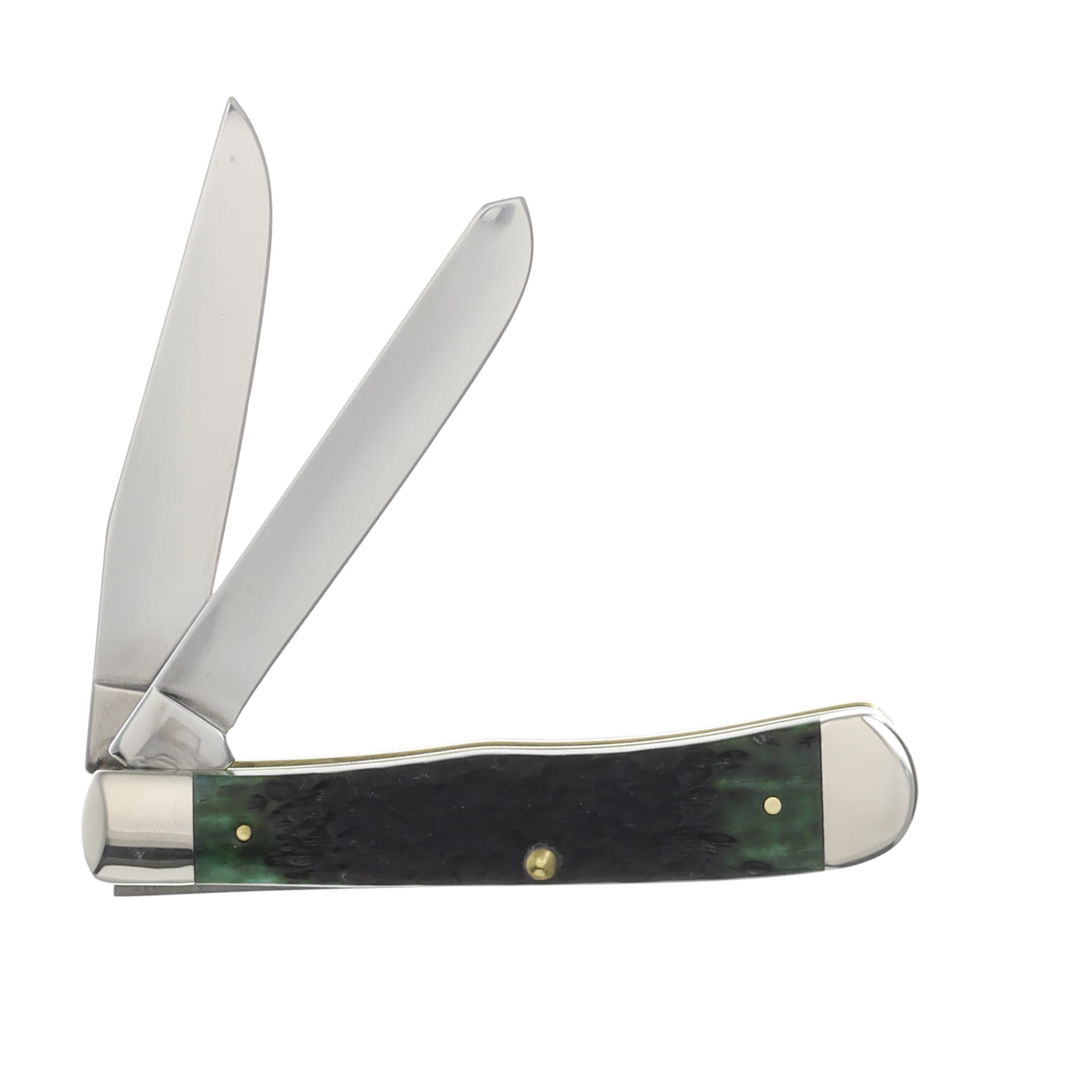 Case XX Bermuda Green Jigged Bone Trapper Folding Knife with Gift Tin CA10858 View 2