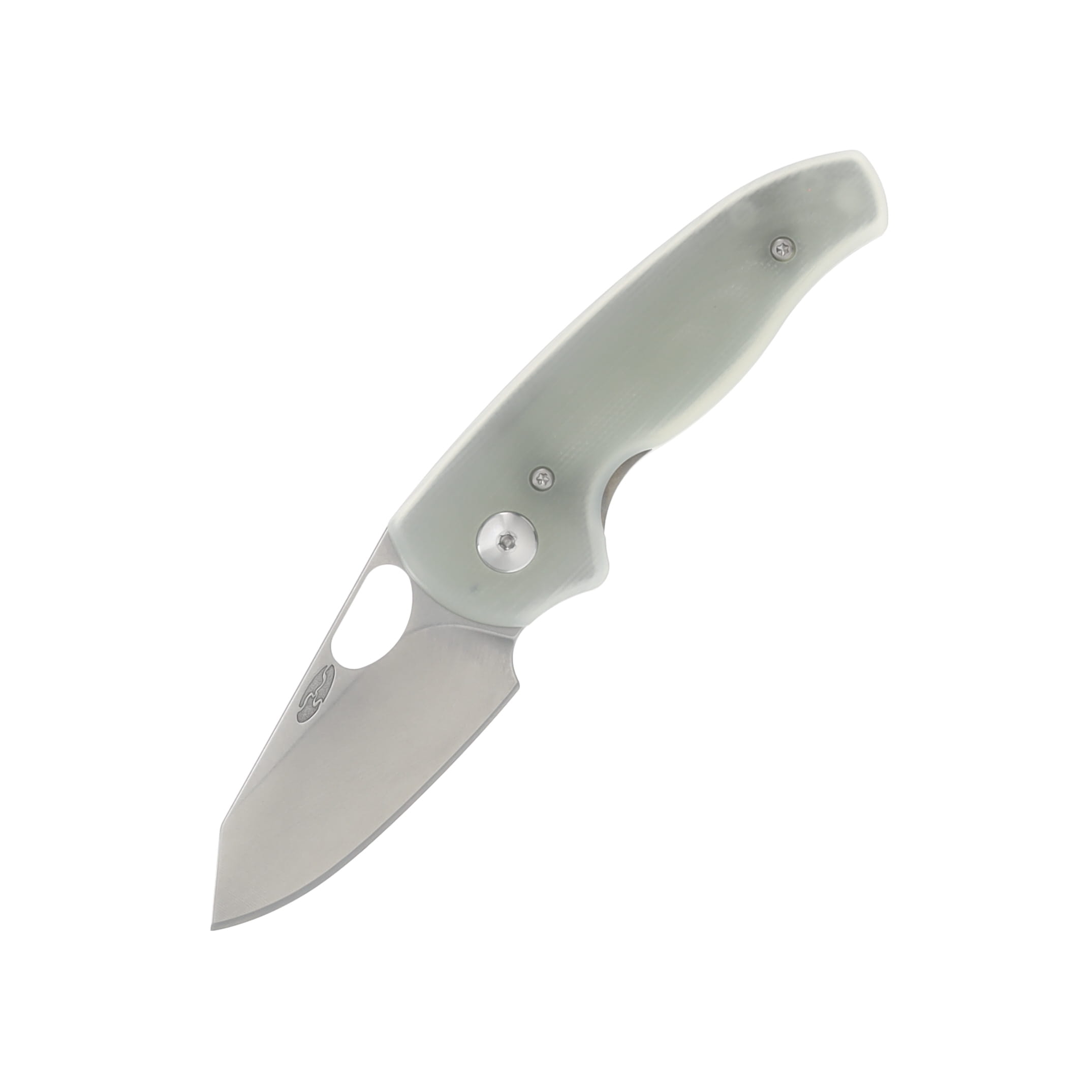 Three Rivers Knives Holier Nerd Jade 2.2in Plain Tumbled Clip Point TRM03 View 1