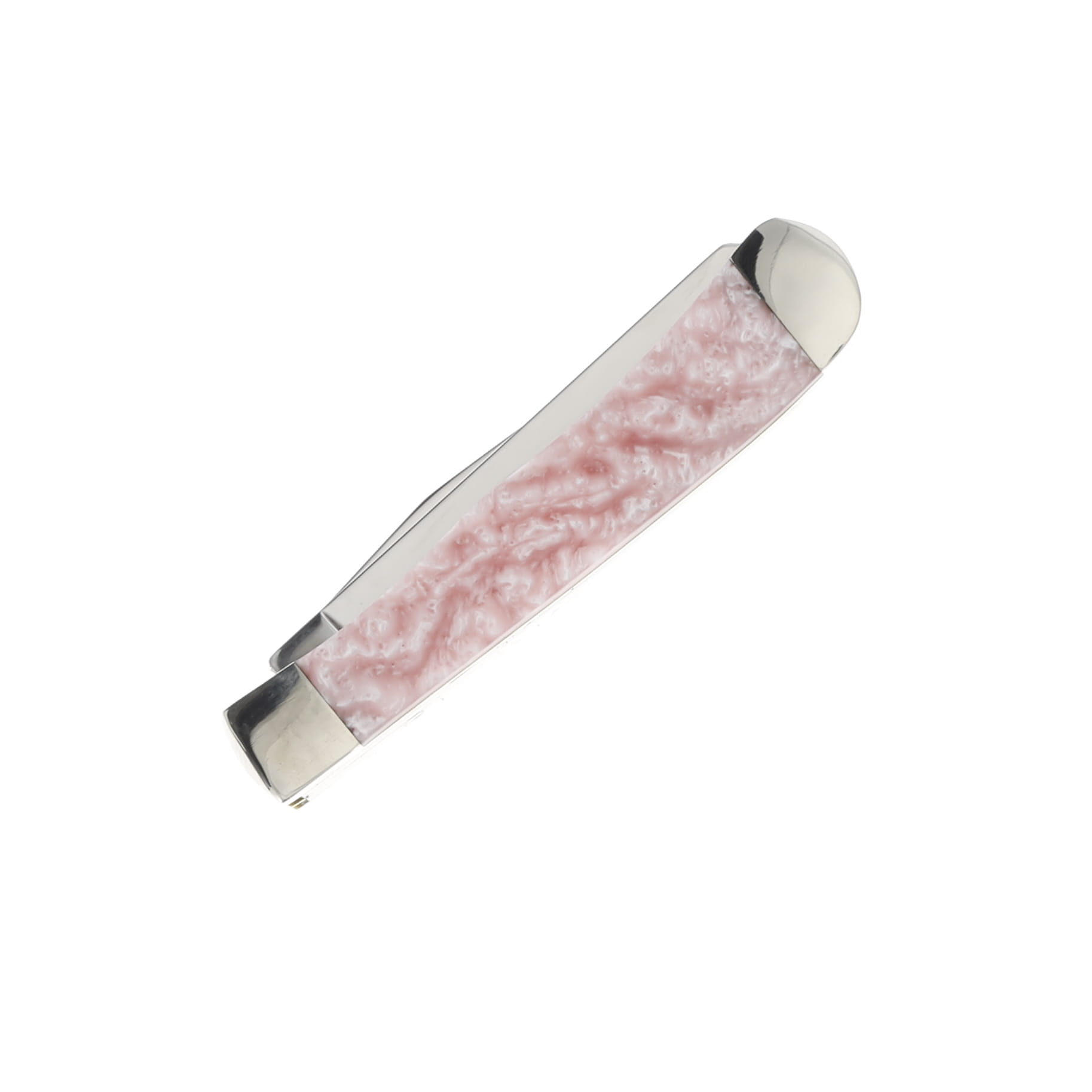 Case XX Pink Cloud Mica Pearl Corelon Trapper Folding Knife CA6073PC View 3