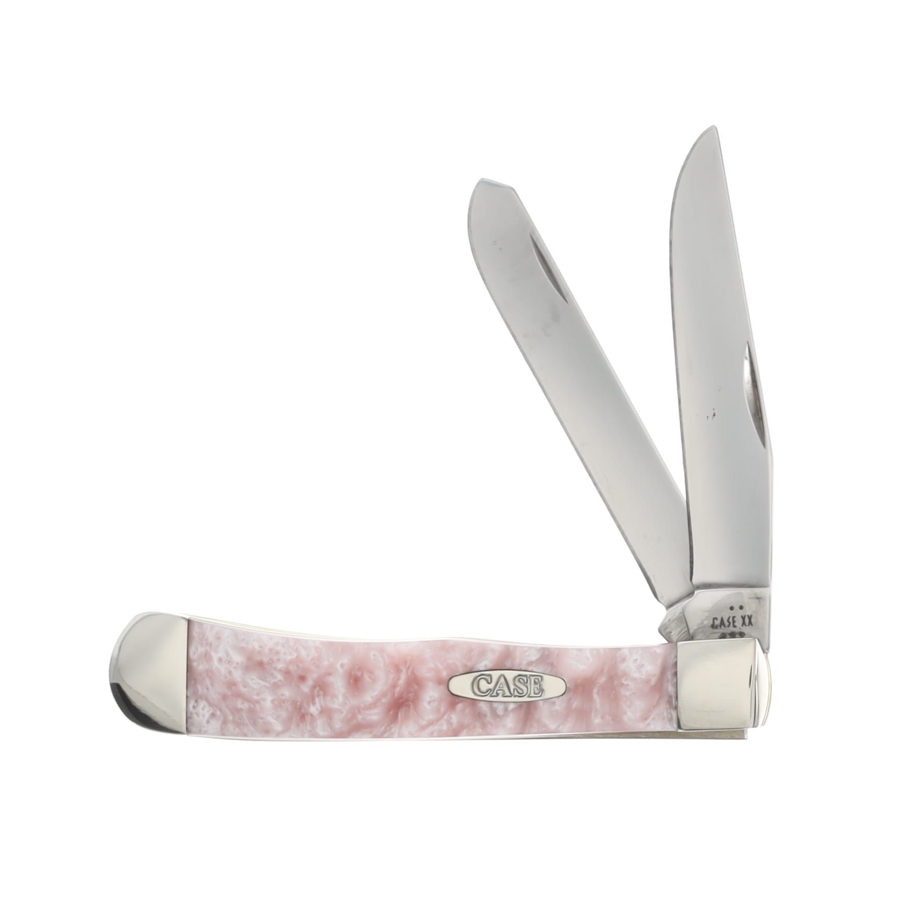 Case XX Pink Cloud Mica Pearl Corelon Trapper Folding Knife