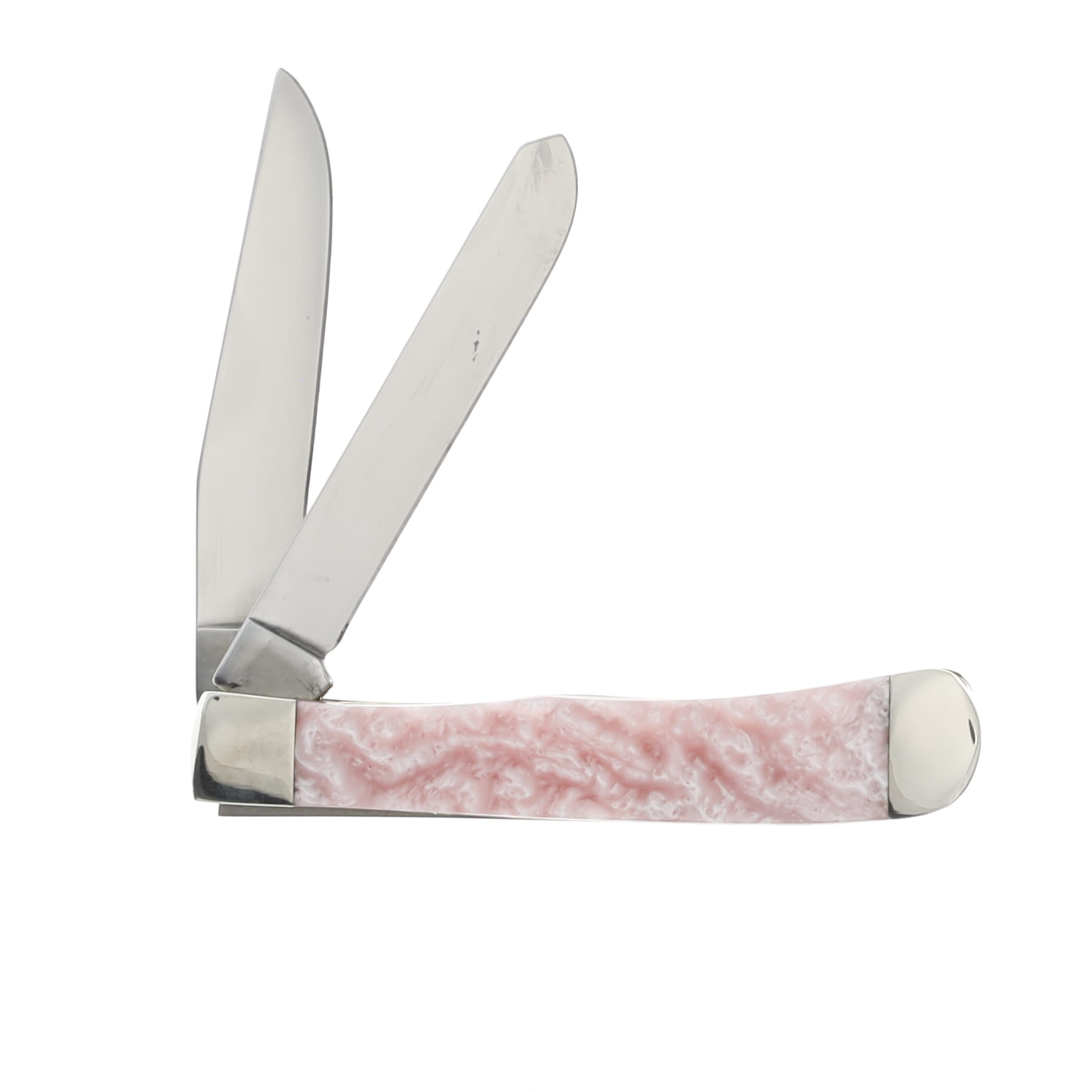 Case XX Pink Cloud Mica Pearl Corelon Trapper Folding Knife CA6073PC View 2