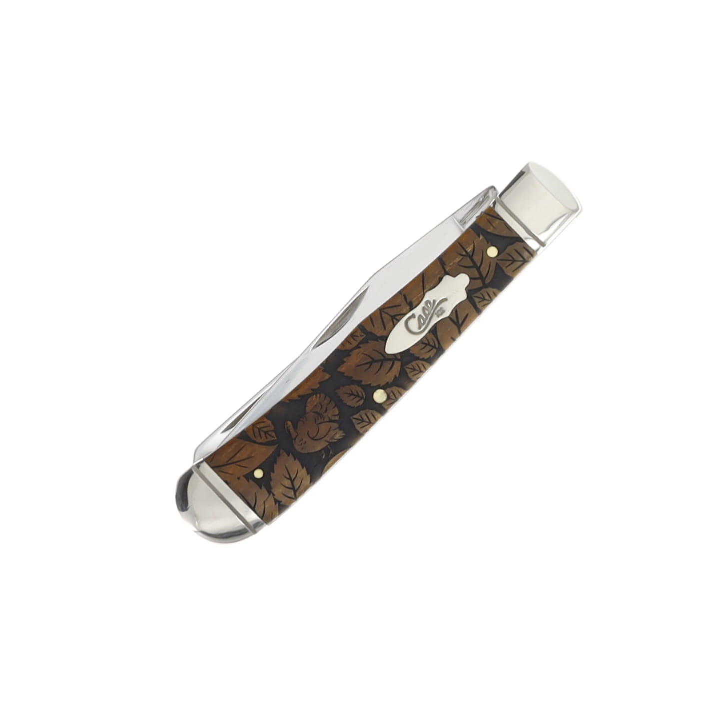 Case XX Smooth Antique Bone Turkey and Leaf Trapper Folding Knife