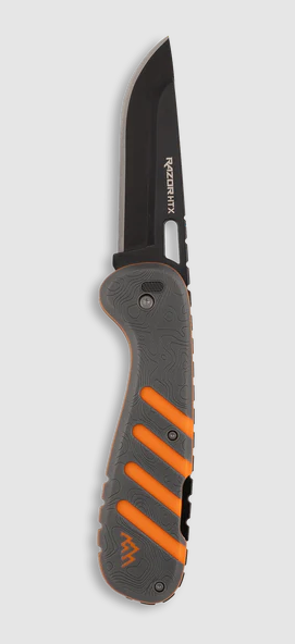 Outdoor Edge Razor HTX Gray – Orange 5in Plain Black Oxide Boning OEHTX50Y-6C View 1