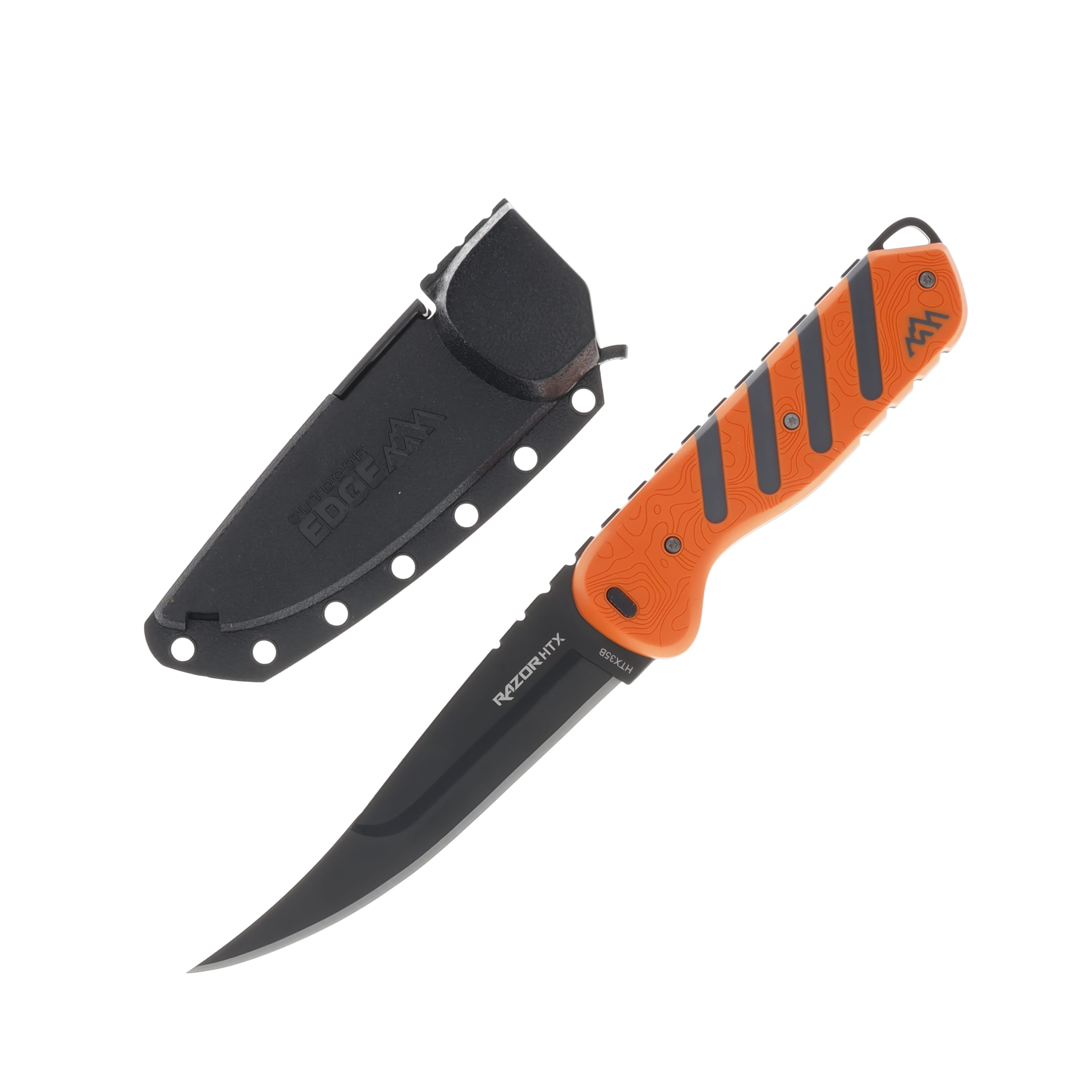 Outdoor Edge Razor HTX Orange - Gray 3.5” Plain Black Oxide Drop Point OEHTX35B-6C View 3
