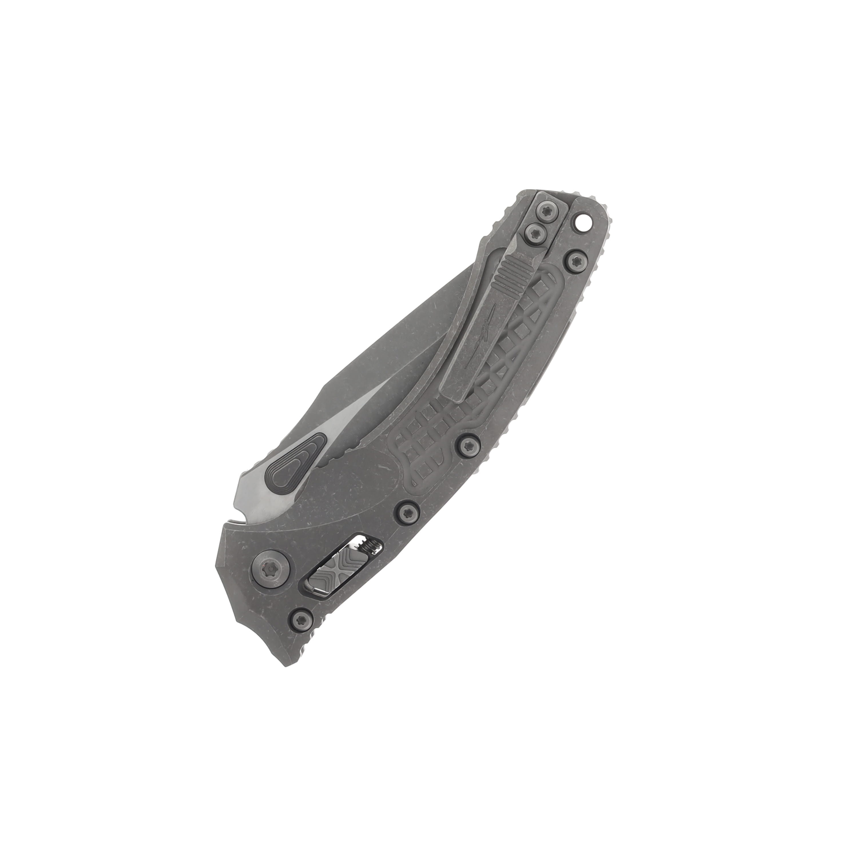 Microtech Amphibian Ram-Lok P/S Apocalyptic Frag Pattern Titanium MT137RL11APFRMS1 View 4