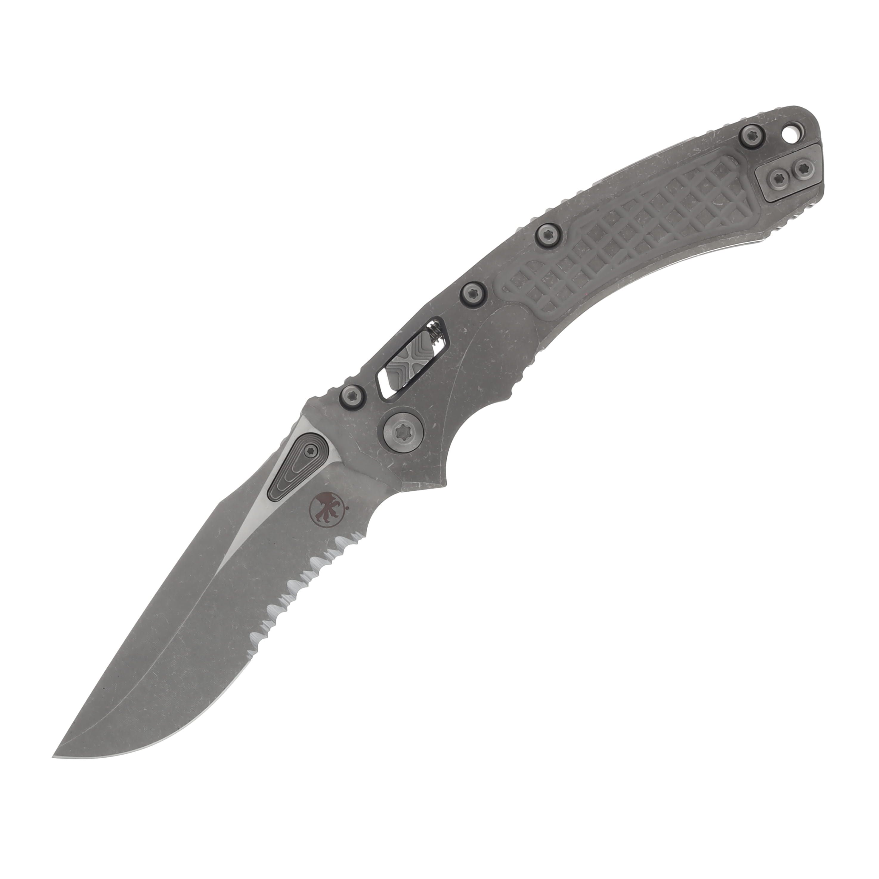 Microtech Amphibian Ram-Lok P/S Apocalyptic Frag Pattern Titanium MT137RL11APFRMS1 View 1