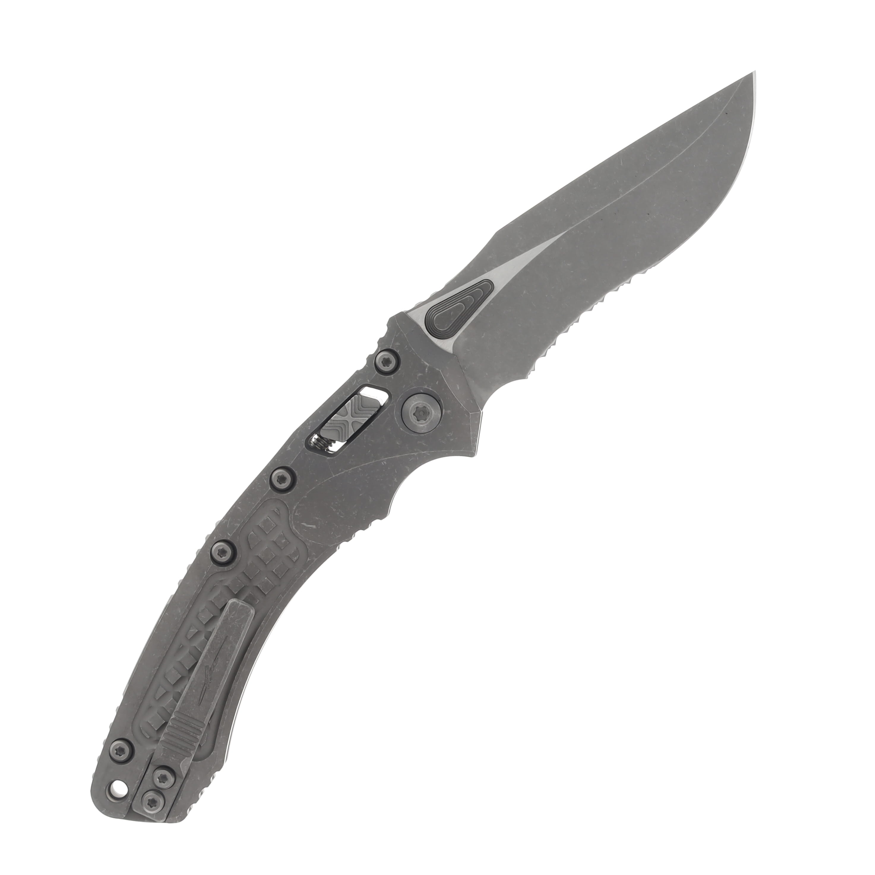 Microtech Amphibian Ram-Lok P/S Apocalyptic Frag Pattern Titanium MT137RL11APFRMS1 View 2
