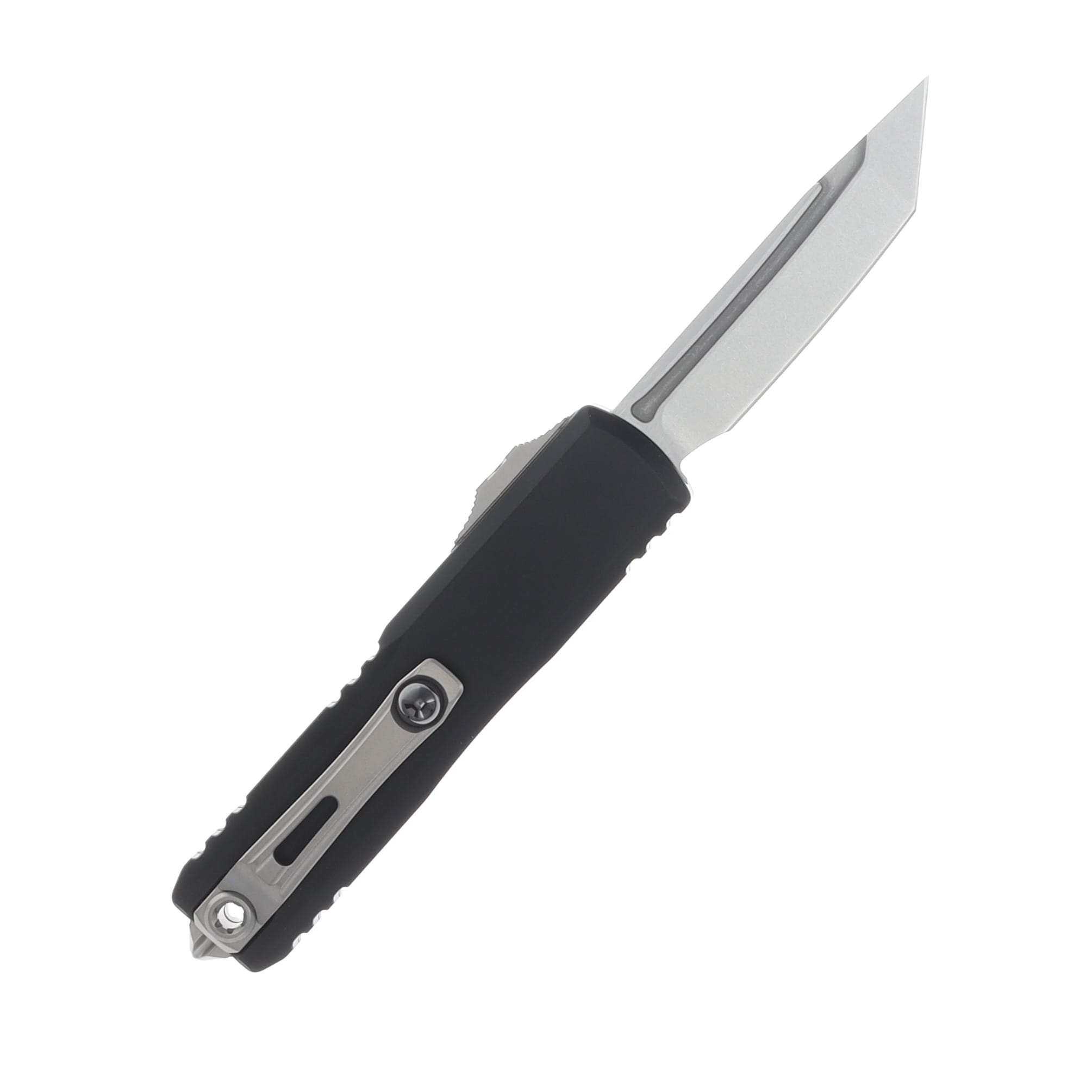 Microtech UTX-85 GEN IV OTF Auto Black Handle D/E Stonewash Standard AUMT1232410 View 2