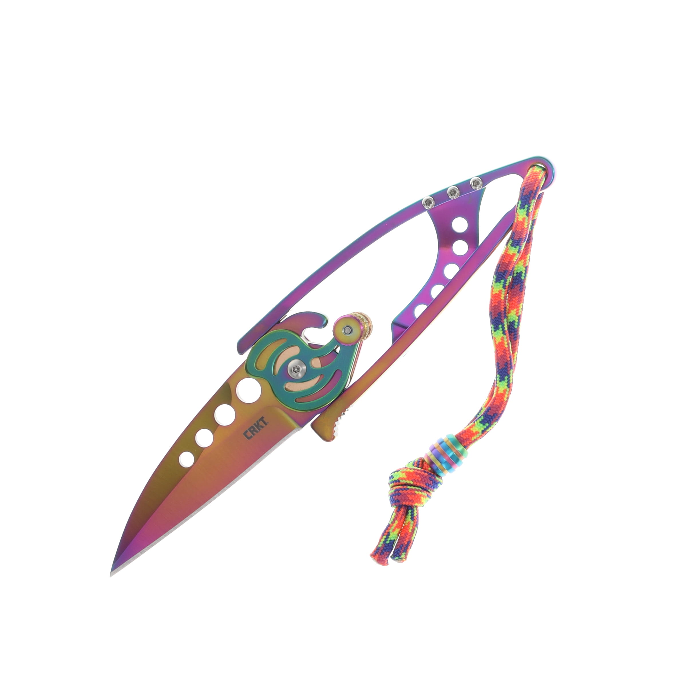 CRKT Snap Lock Folding Knife Iridescent Rainbow Spectrum CR5102P View 3