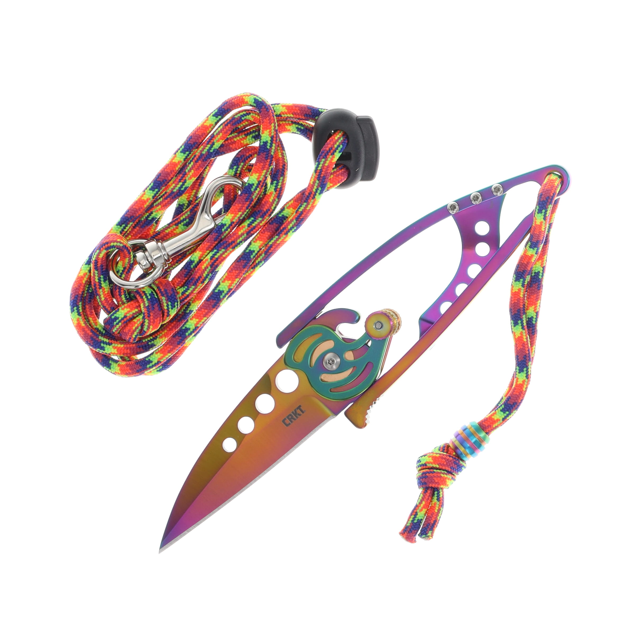 CRKT Snap Lock Folding Knife Iridescent Rainbow Spectrum CR5102P