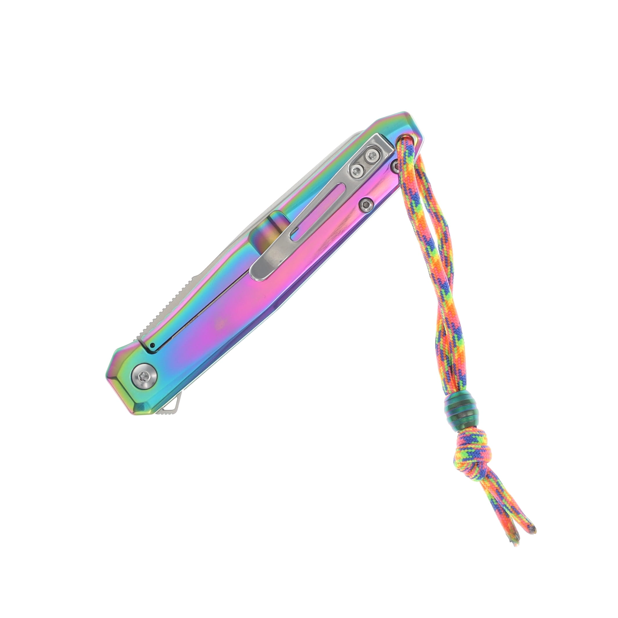 CRKT Facet Framelock Folding Knife Satin/Rainbow Ken Onion Design CRK230PXP View 5