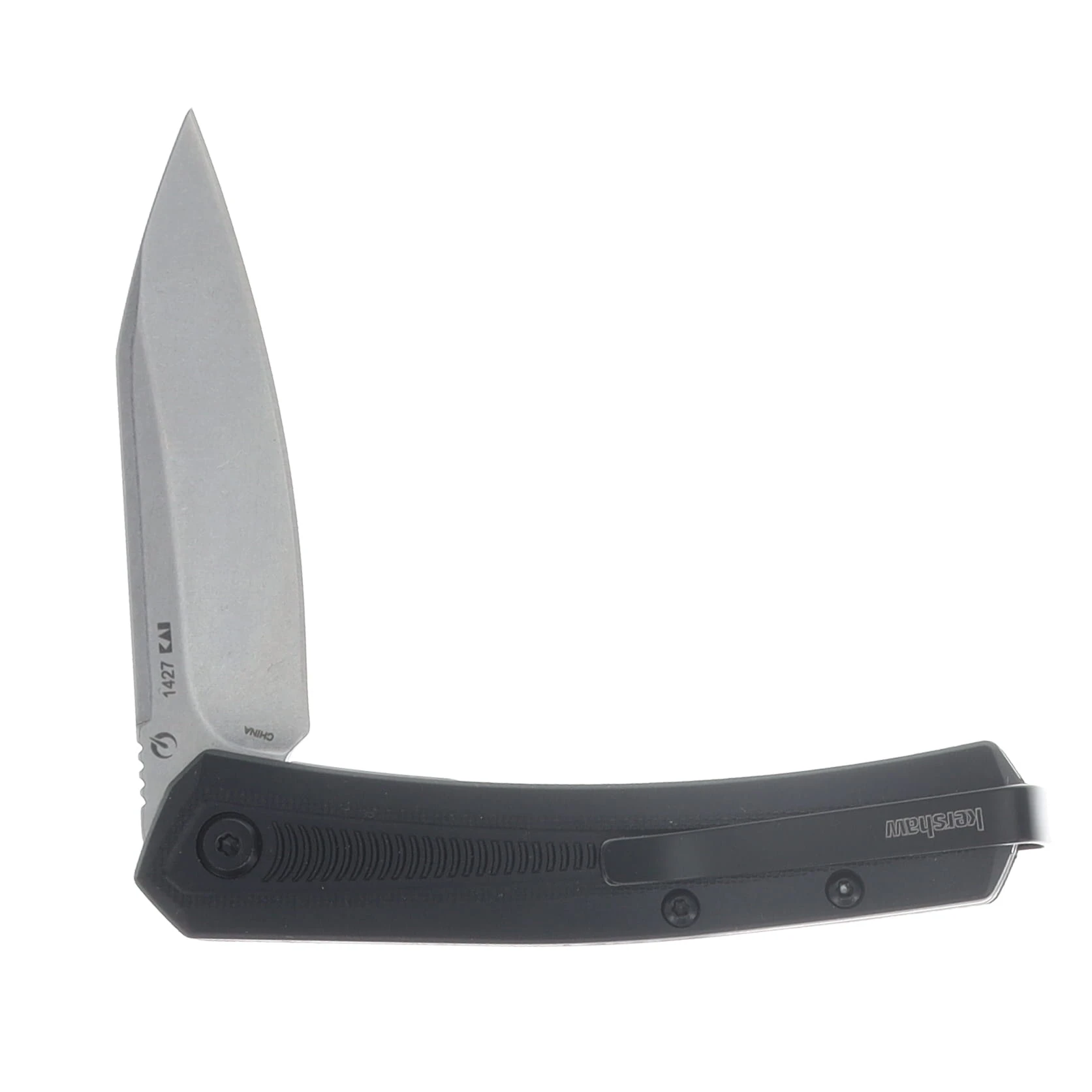 Kershaw Raygun Folding Knife 2.8 Inch Plain Stonewash Reverse Tanto KS1427 View 4