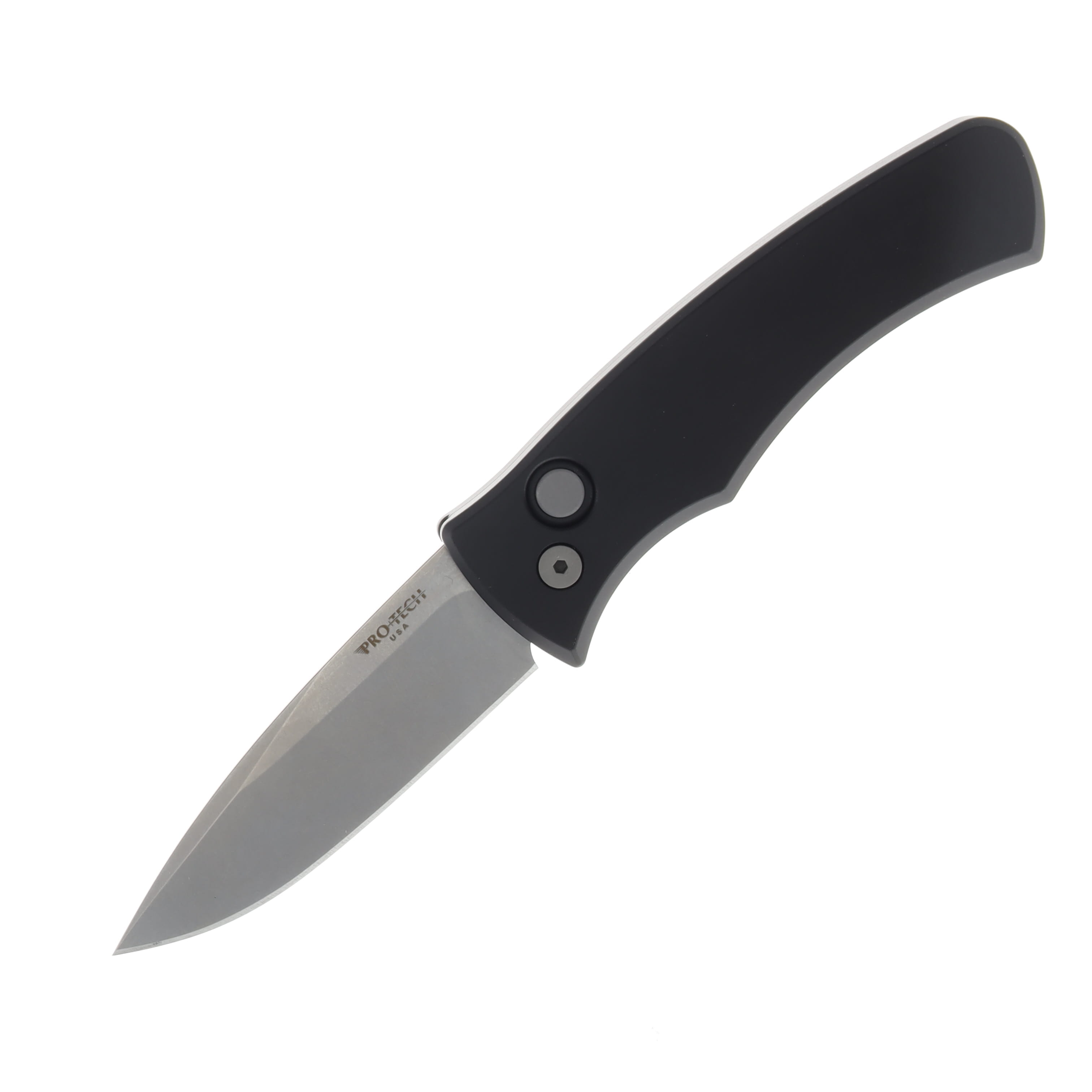 Pro Tech OTS Auto Compact Duke 2 Black Aluminum Handle Stonewash Magnacut Blade AUPTDUKE2101 View 1