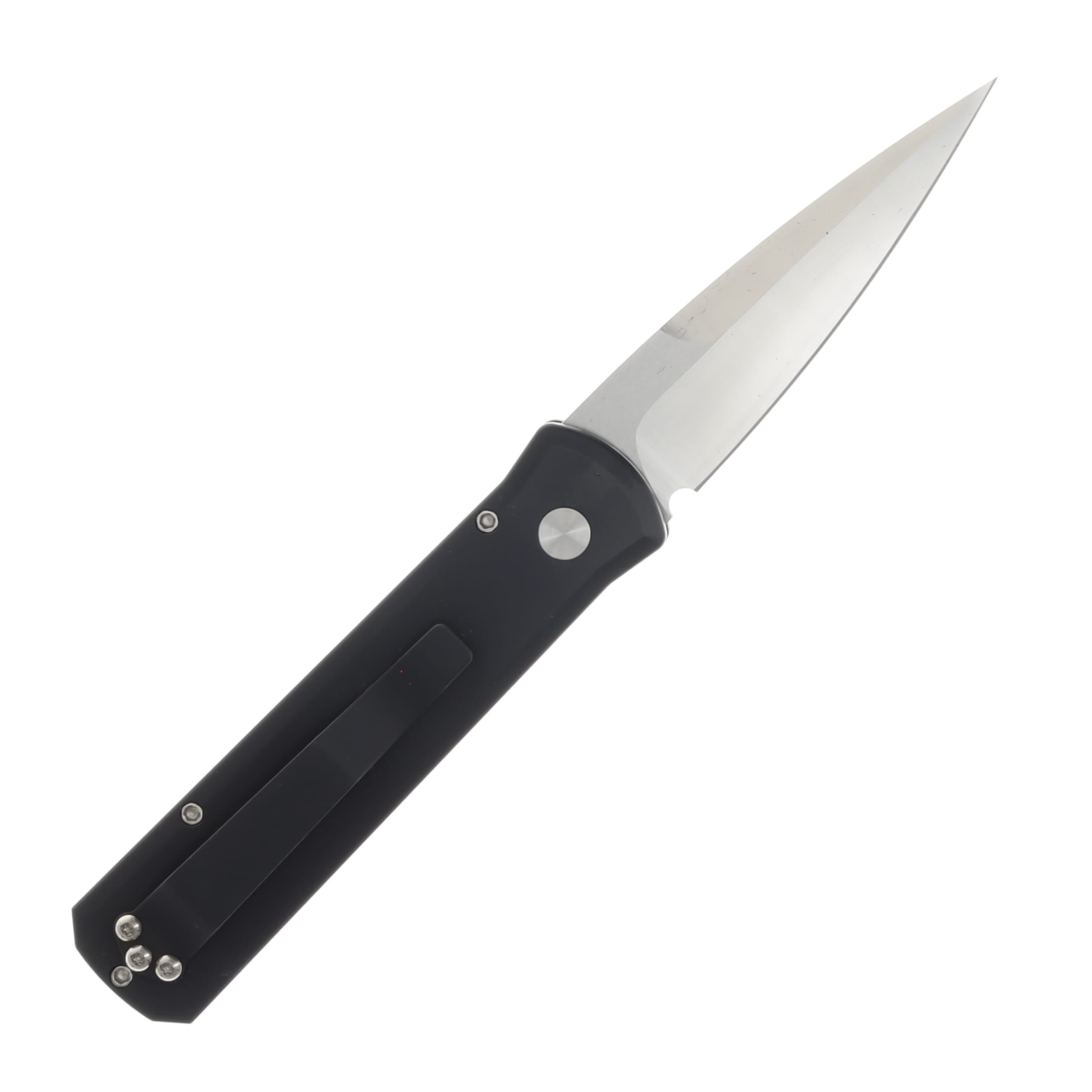 Pro Tech OTS Auto Godson Solid Black Aluminum Handle Satin CPM-20CV Blade AUPT721-MOP20CV View 2