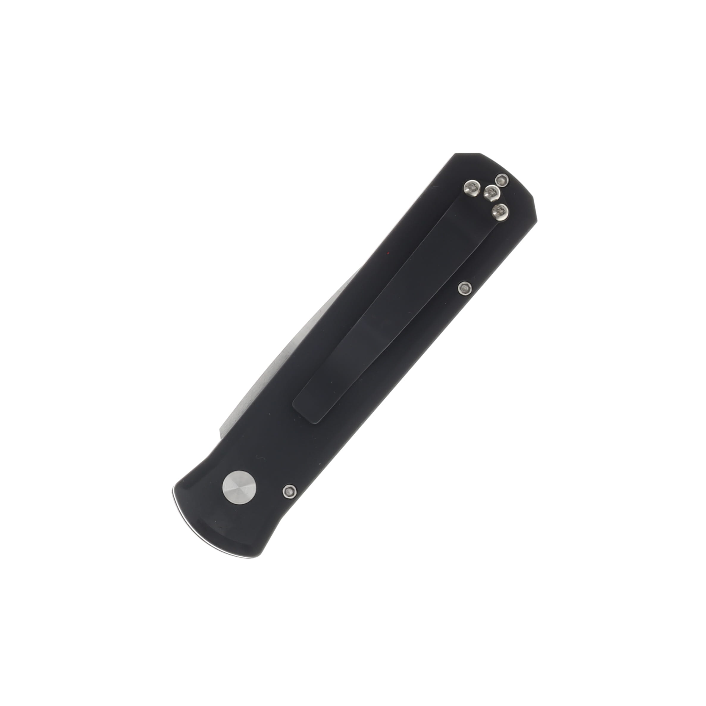 Pro Tech OTS Auto Godson Solid Black Aluminum Handle Satin CPM-20CV Blade AUPT721-MOP20CV View 3