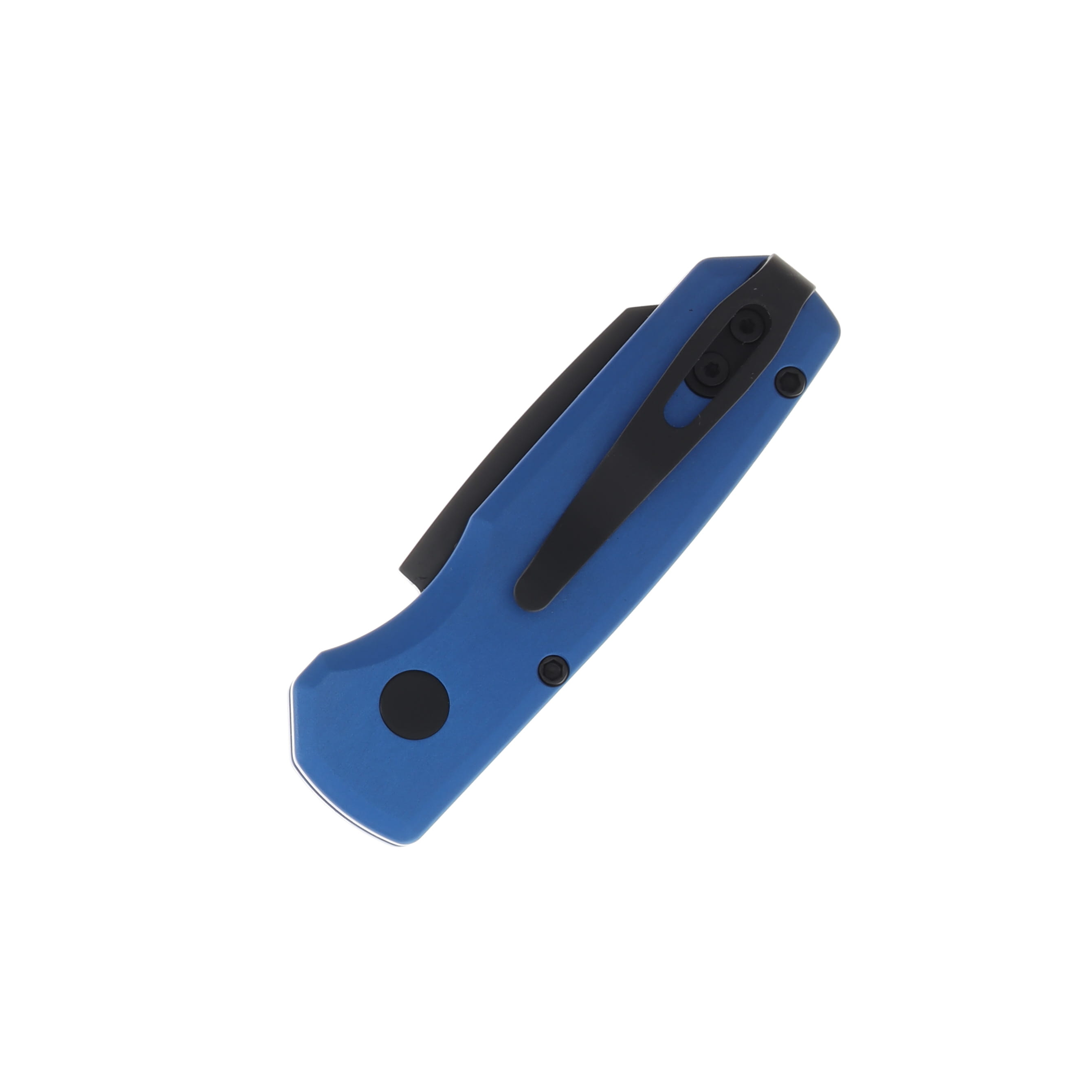 Pro Tech Runt 5 OTS Auto Blue Aluminum Handle Black DLC CPM-20CV Reverse Tanto Blade AUPTR5203-BLUE View 3