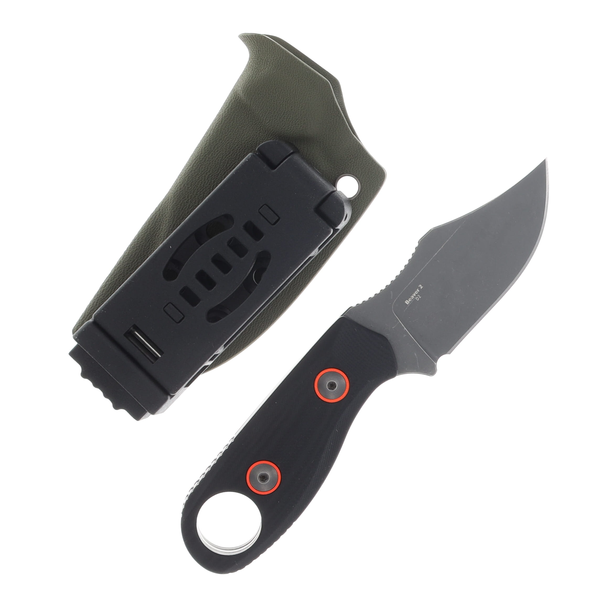 Kizer Beaver 2 Fixed Knife 2.75 Inch Plain Gray Stonewash Clip Point 1078A3 View 2