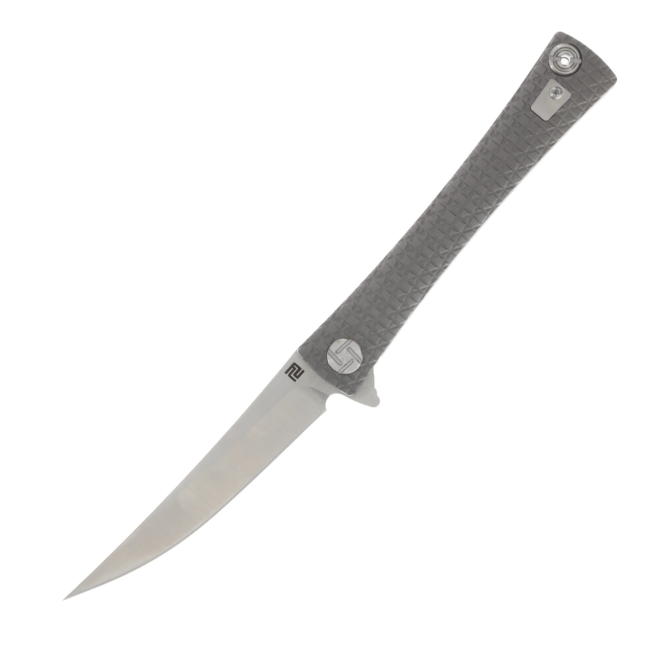 Artisan Cutlery Waistline Folding Knife S35VN Blade Gray Anodized Titanium ATZ1805GGYM View 1