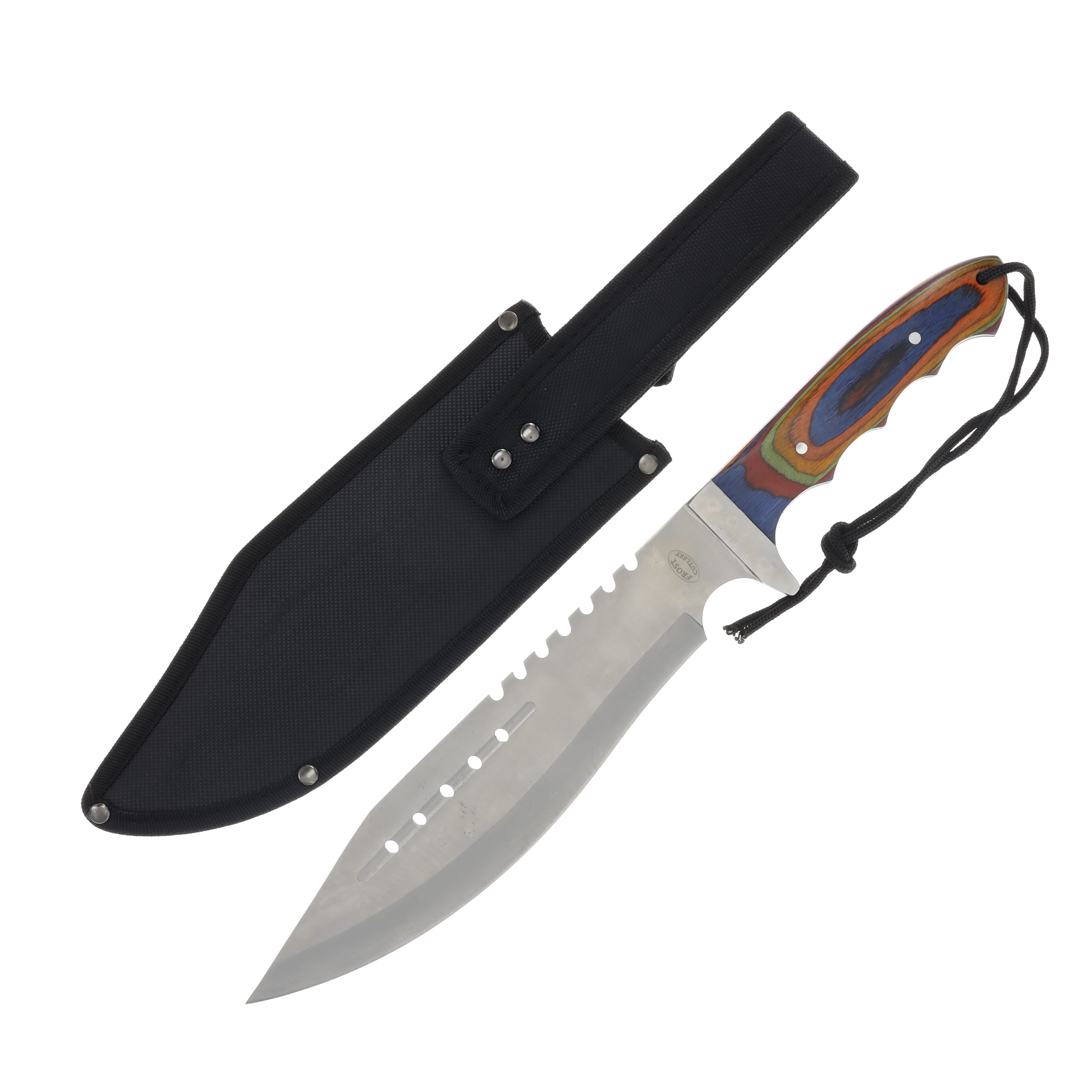Frost/Hen & Rooster Black Friday Bowie Fixed Blade Frostwood Handle BF2518-373FW View 2
