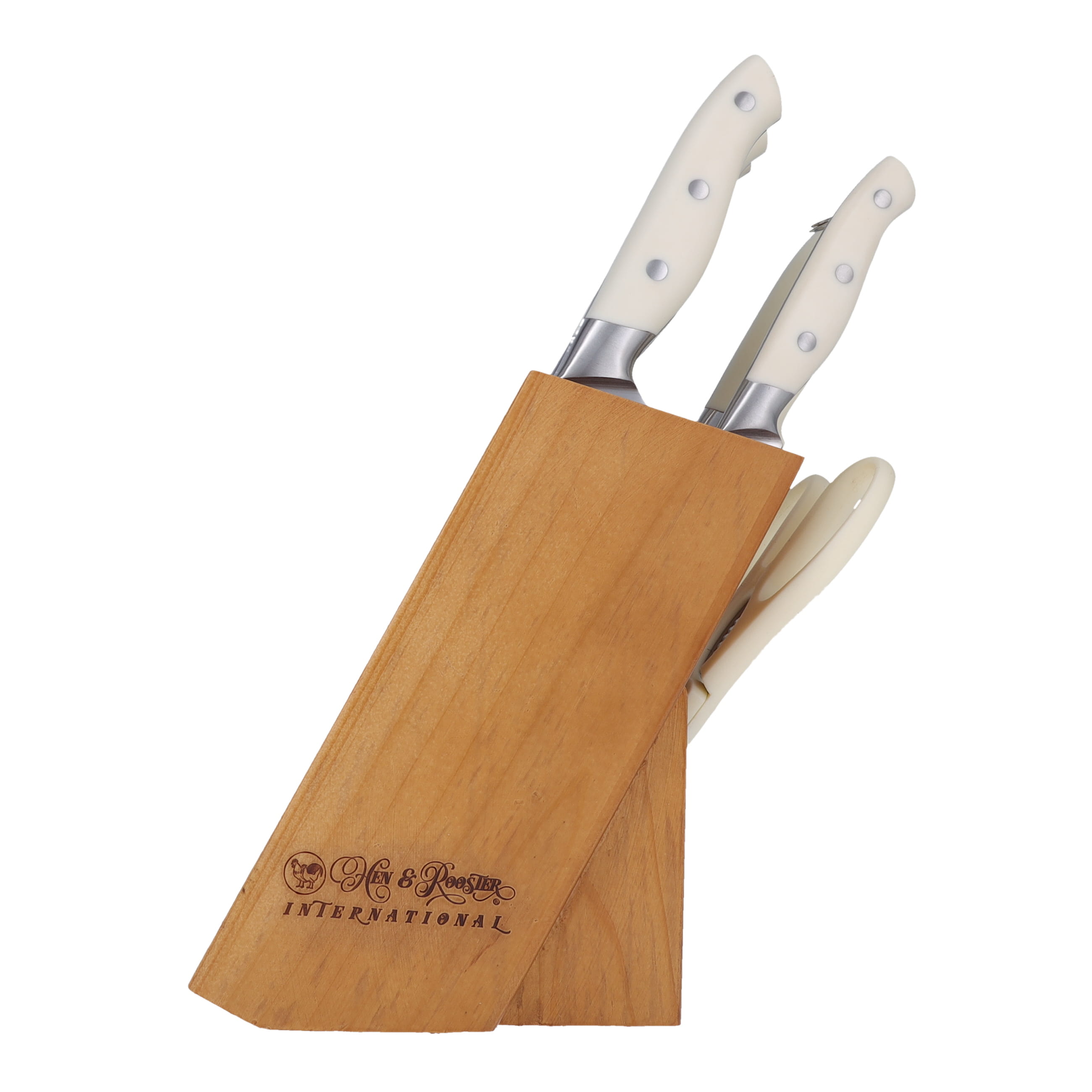 Frost/Hen & Rooster Black Friday Hen & Rooster Intl Kitchen Block Set-White Handle BF25HRI-0622 View 2