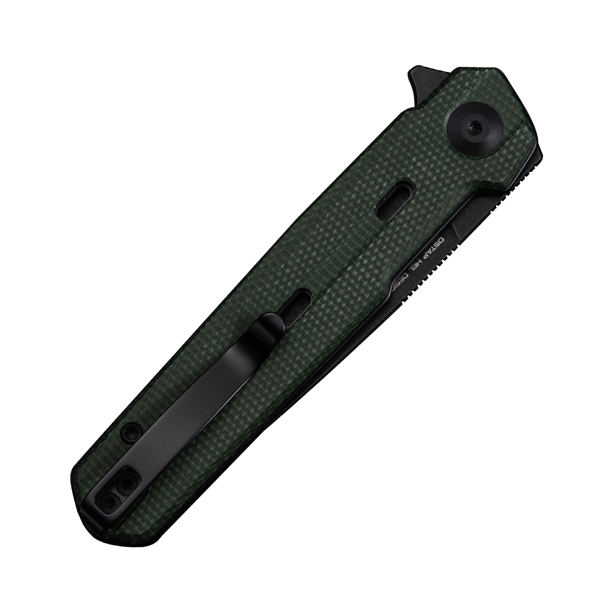 CIVIVI Navo Folding Knife Green 3.25in Plain Black Stonewash Drop Point C25015A-2 View 2