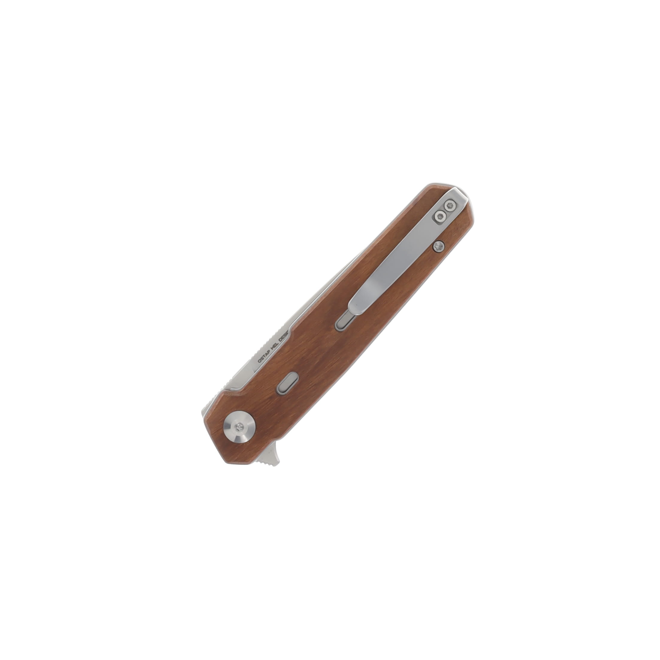 CIVIVI Navo Folding Knife Guibourtia 3.25 Inch Plain Satin Drop Point C25015B-1 View 4