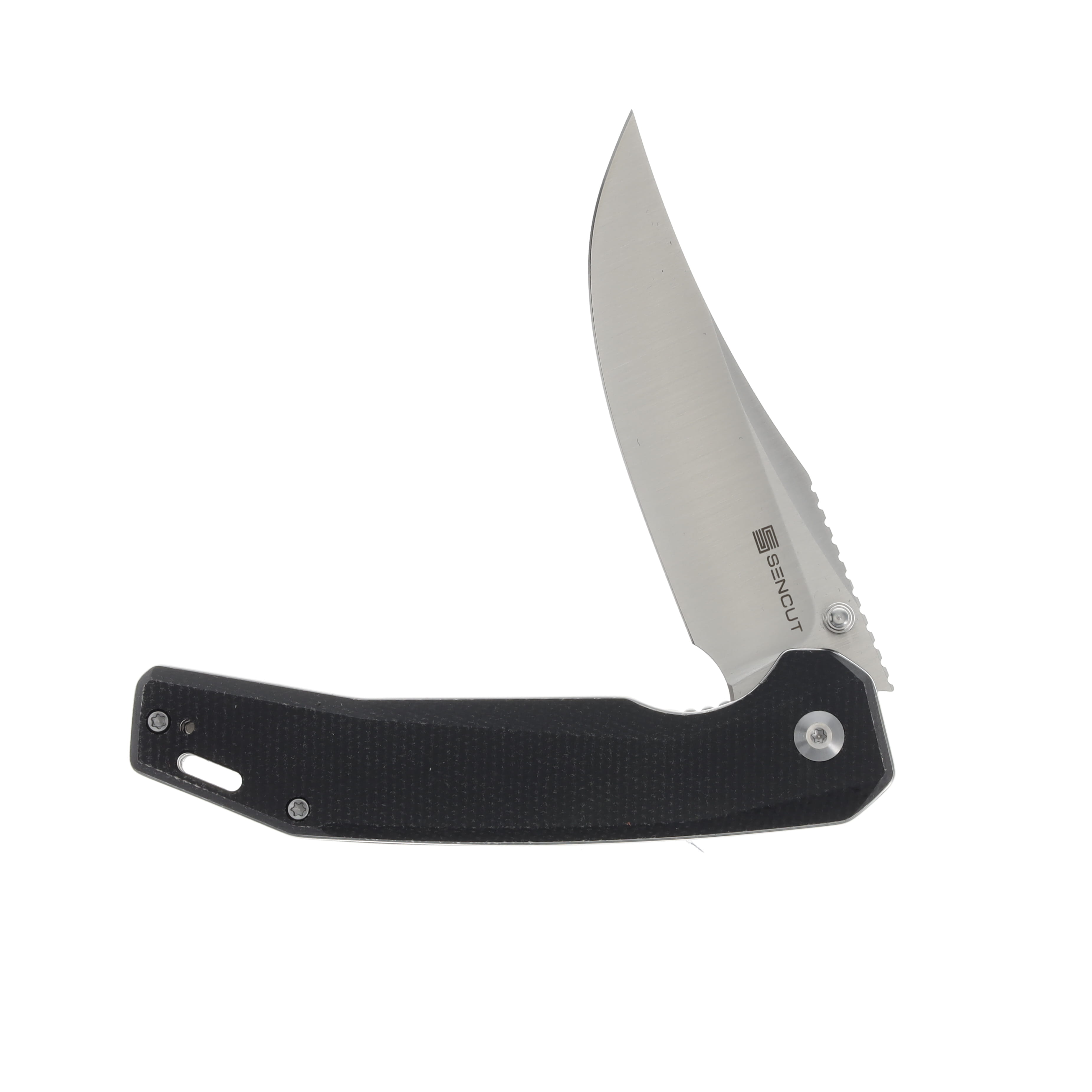 SENCUT Vornix Folding Knife 3.65 Inch Plain Satin Clip Point S25038-2 View 3