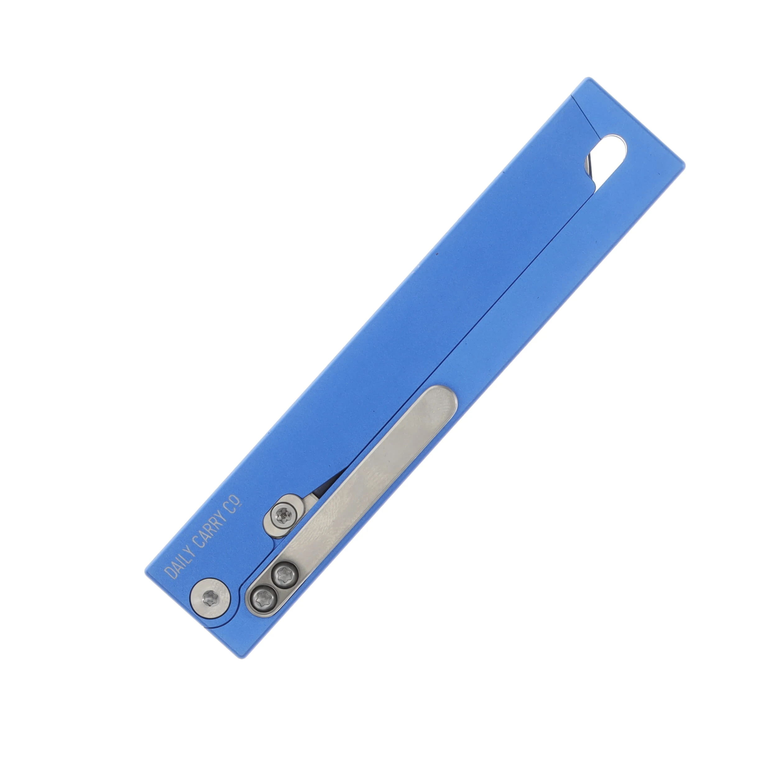 Daily Carry Co Parachute Al aluminum, 14C28N steel, magnetic open and closure, gravity knife DCPCAL-BLU View 4