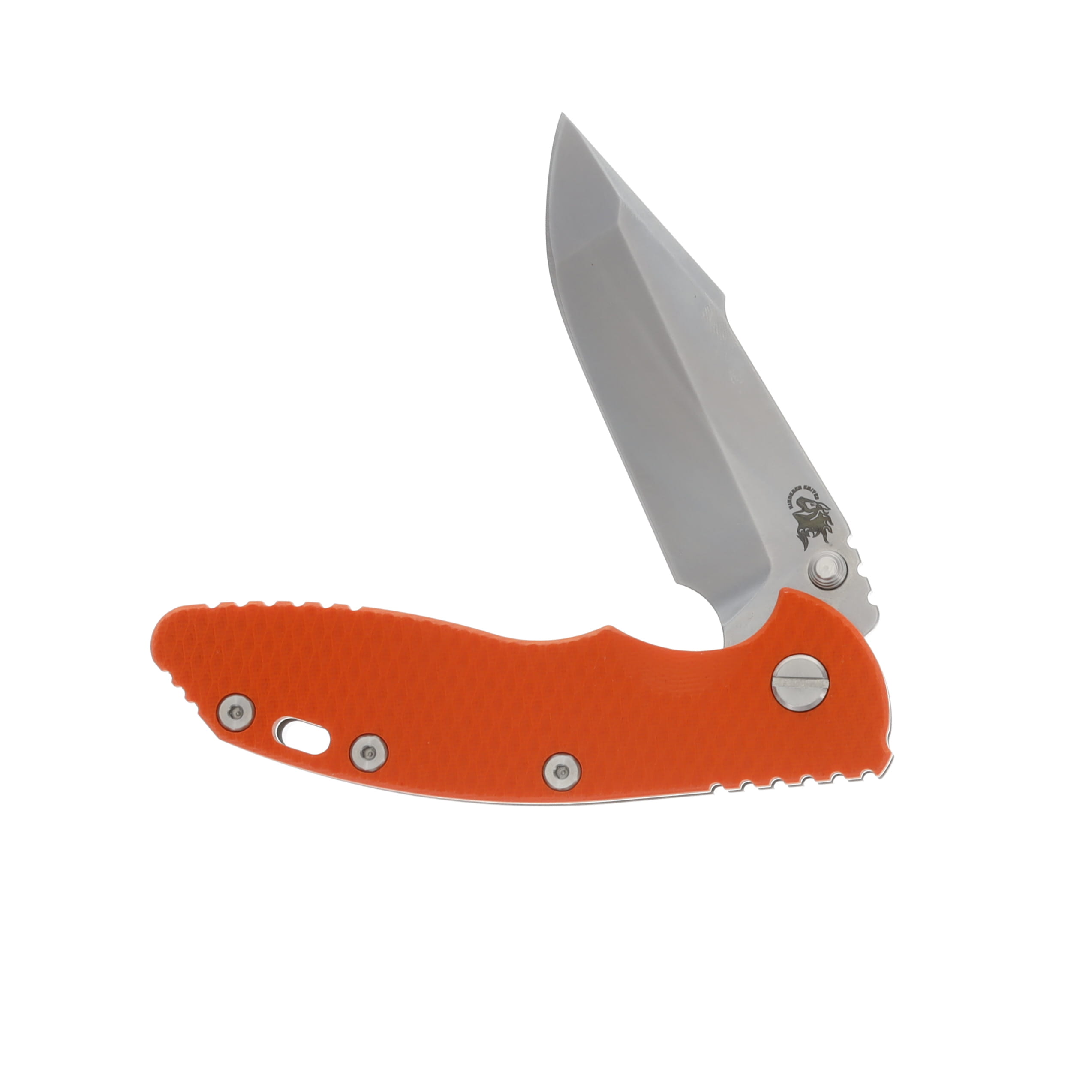 Hinderer XM-18 Orange 3.5 Inch Plain Stonewash Harpoon Spanto KXM35HSTWSWOR View 3