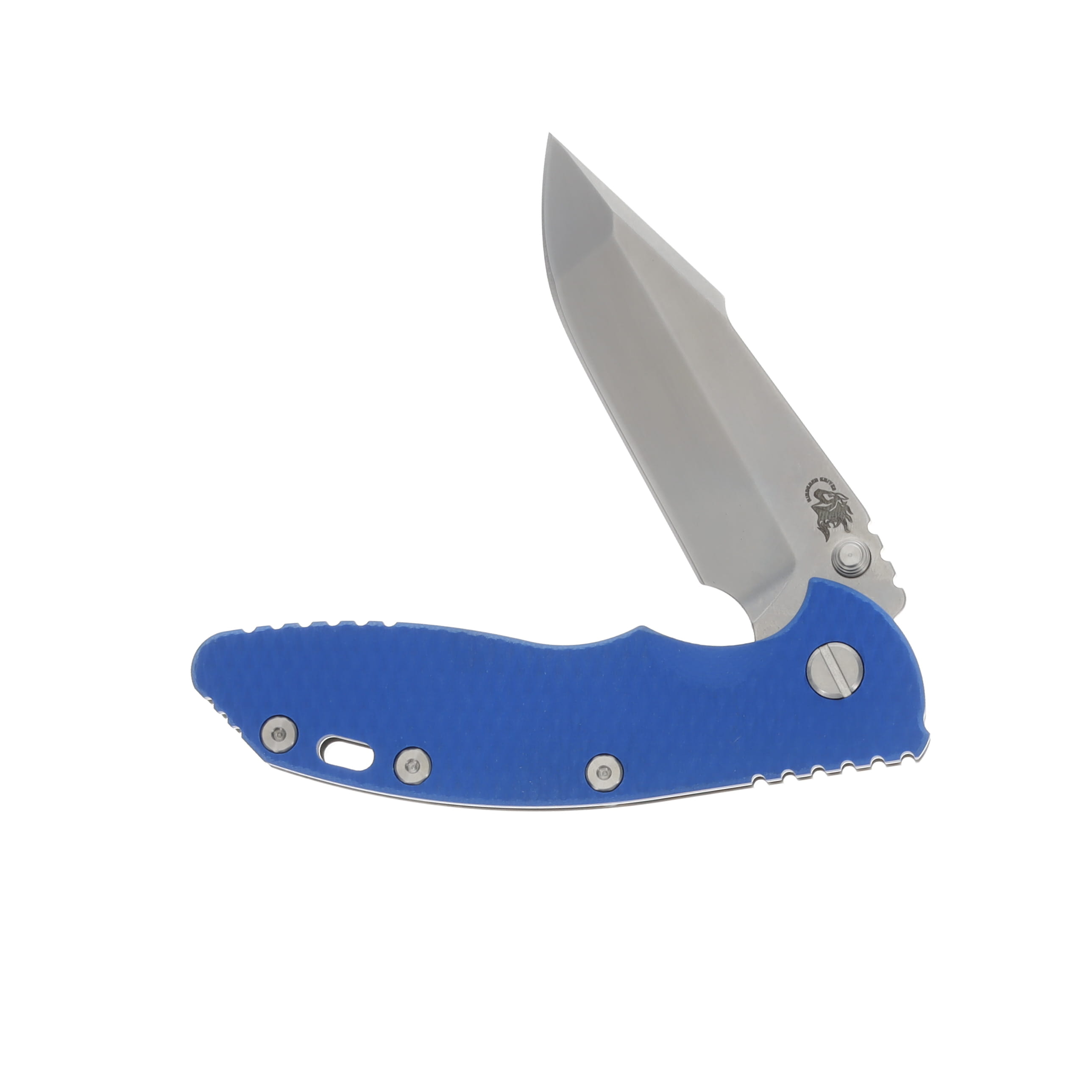 Hinderer XM-18 Folding Knife Blue 3.5in Plain Stonewash Harpoon Spanto KXM35HSTWSWBL View 3