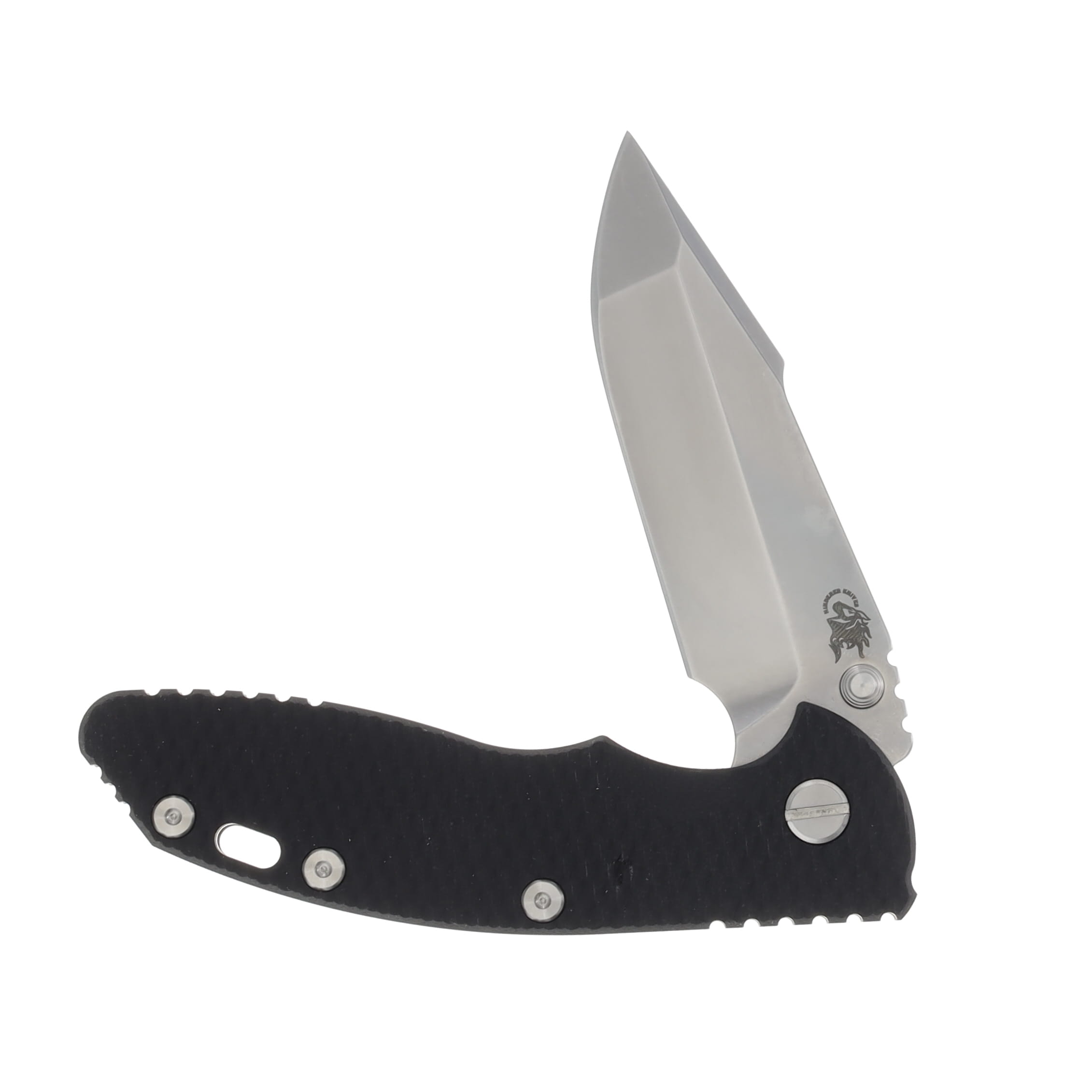 Hinderer XM-18 Folding Knife 3.5 Inc Plain Stonewash Harpoon Tanto KXM35HSTWSWBK View 3