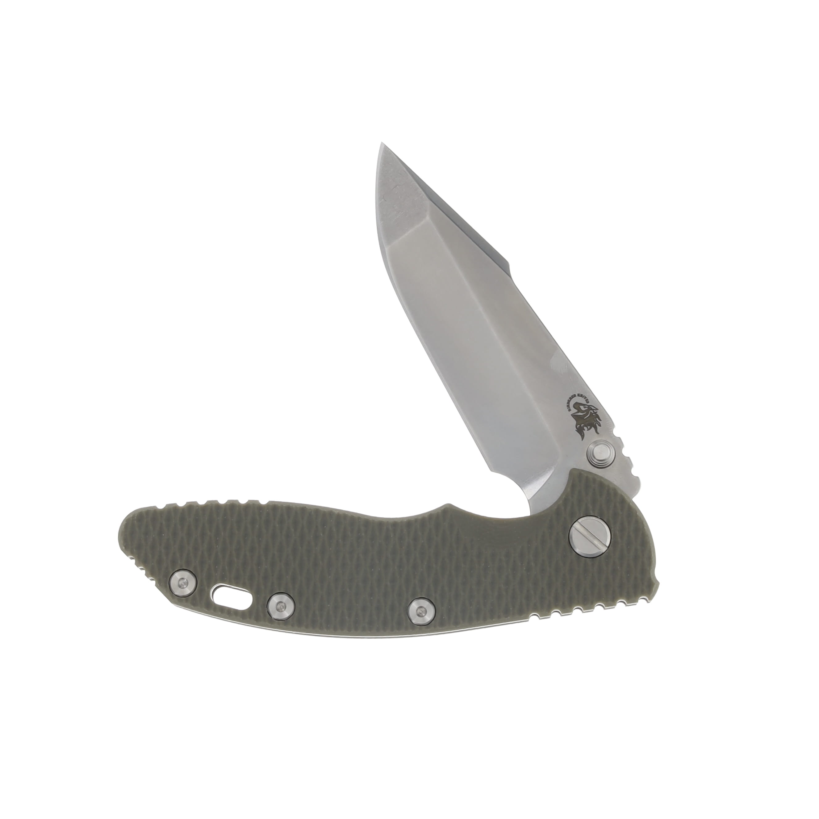 Hinderer XM-18 OD Green 3.5 Inch Plain Stonewash Harpoon Spanto KXM35HSTWSWOD View 3