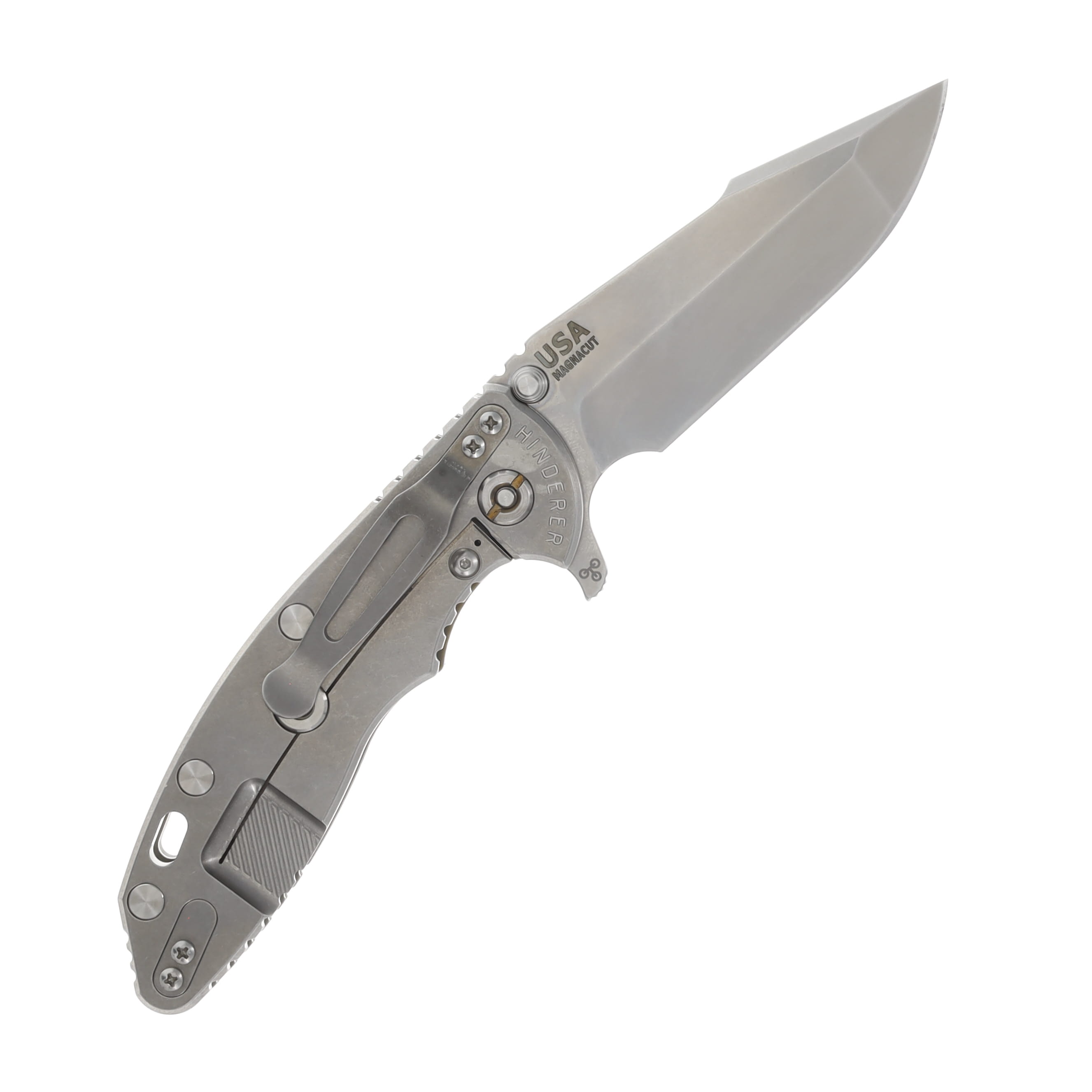 Hinderer XM-18 OD Green 3.5 Inch Plain Stonewash Harpoon Spanto KXM35HSTWSWOD View 2