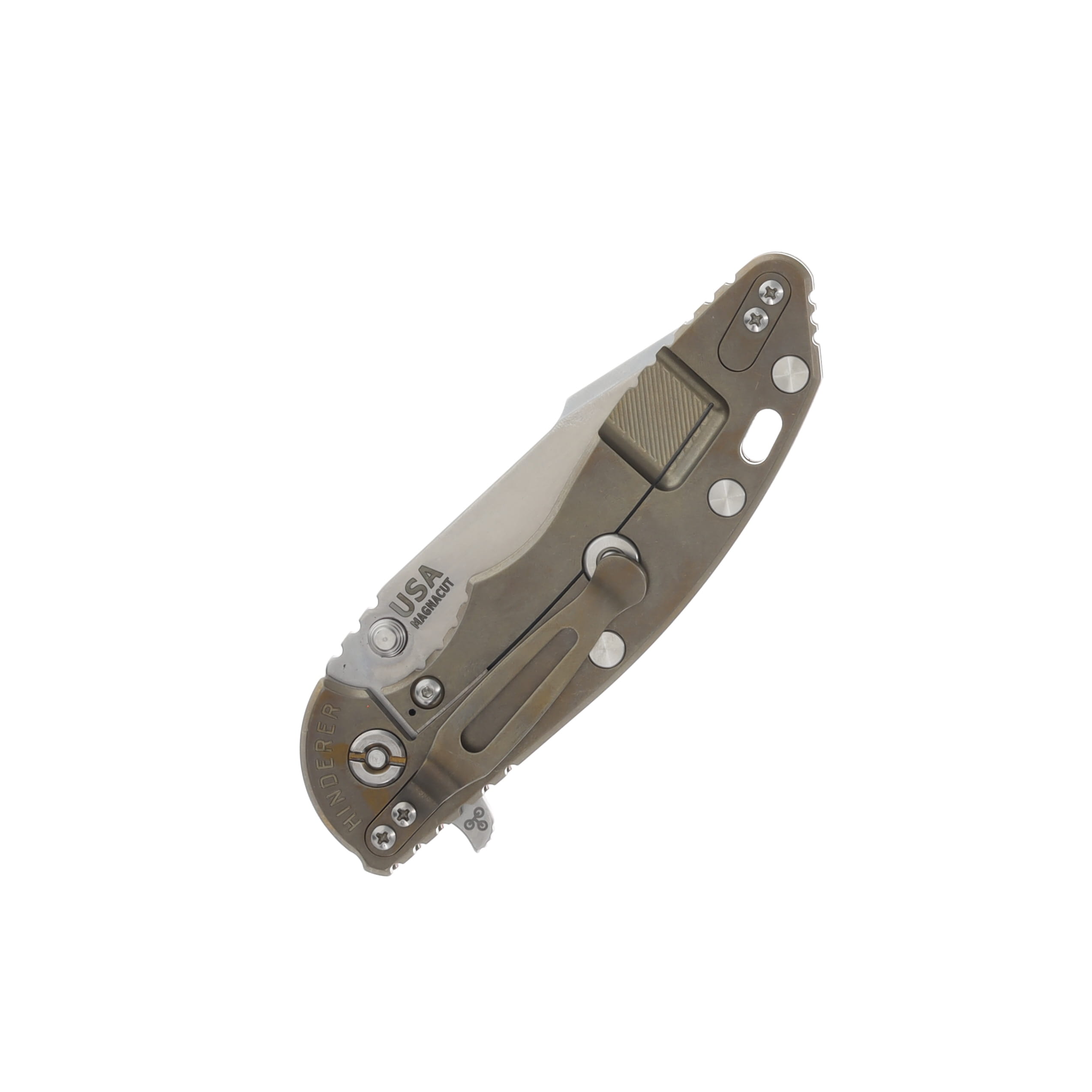 Hinderer XM-18 Red – Bronze 3.5 Inch Plain Stonewash Harpoon Spanto KXM35HSTWSWBZRD View 4
