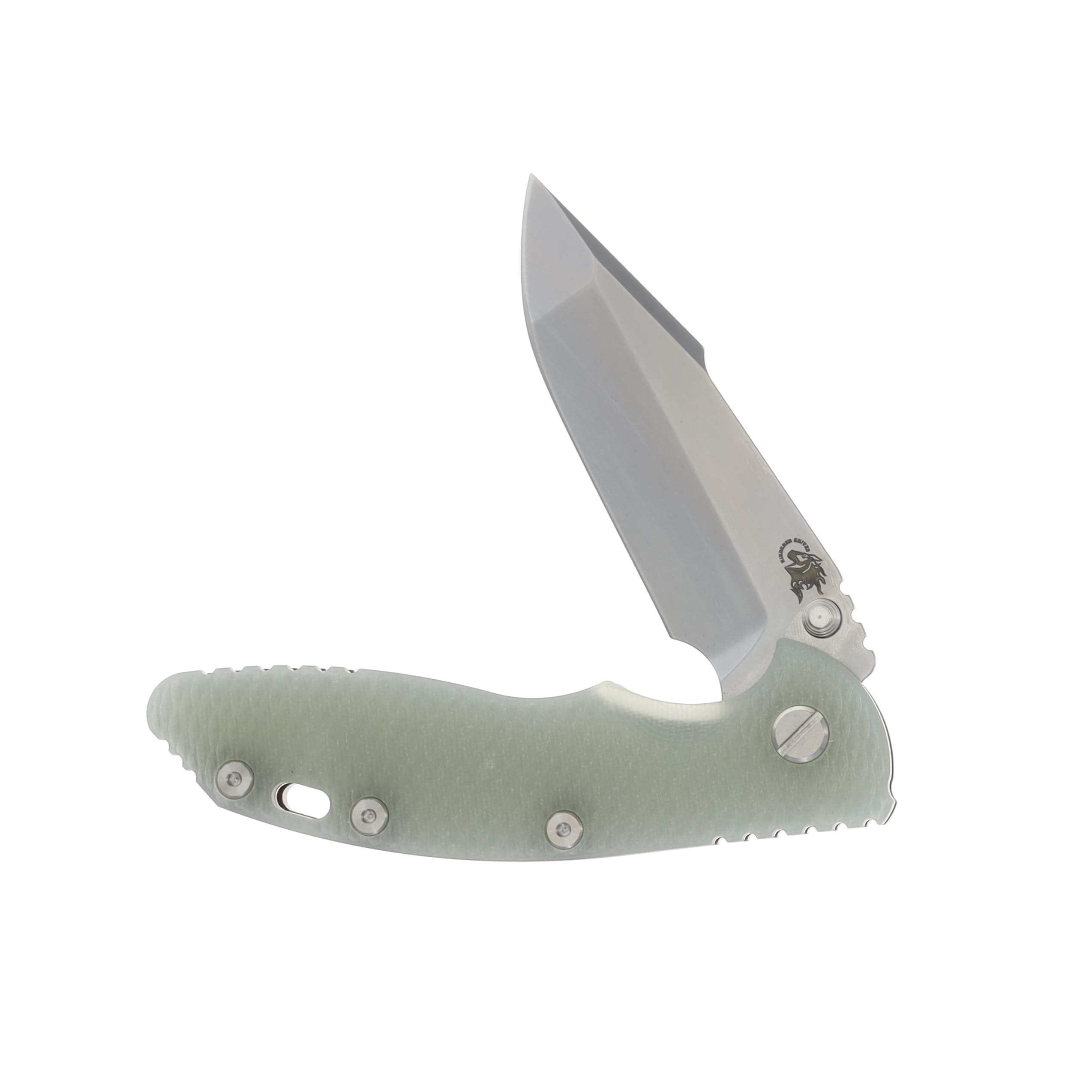 Hinderer XM-18 Translucent Green – Bronze 3.5in Plain Stonewash Harpoon Spanto KXM35HSTWSWBZTG View 3