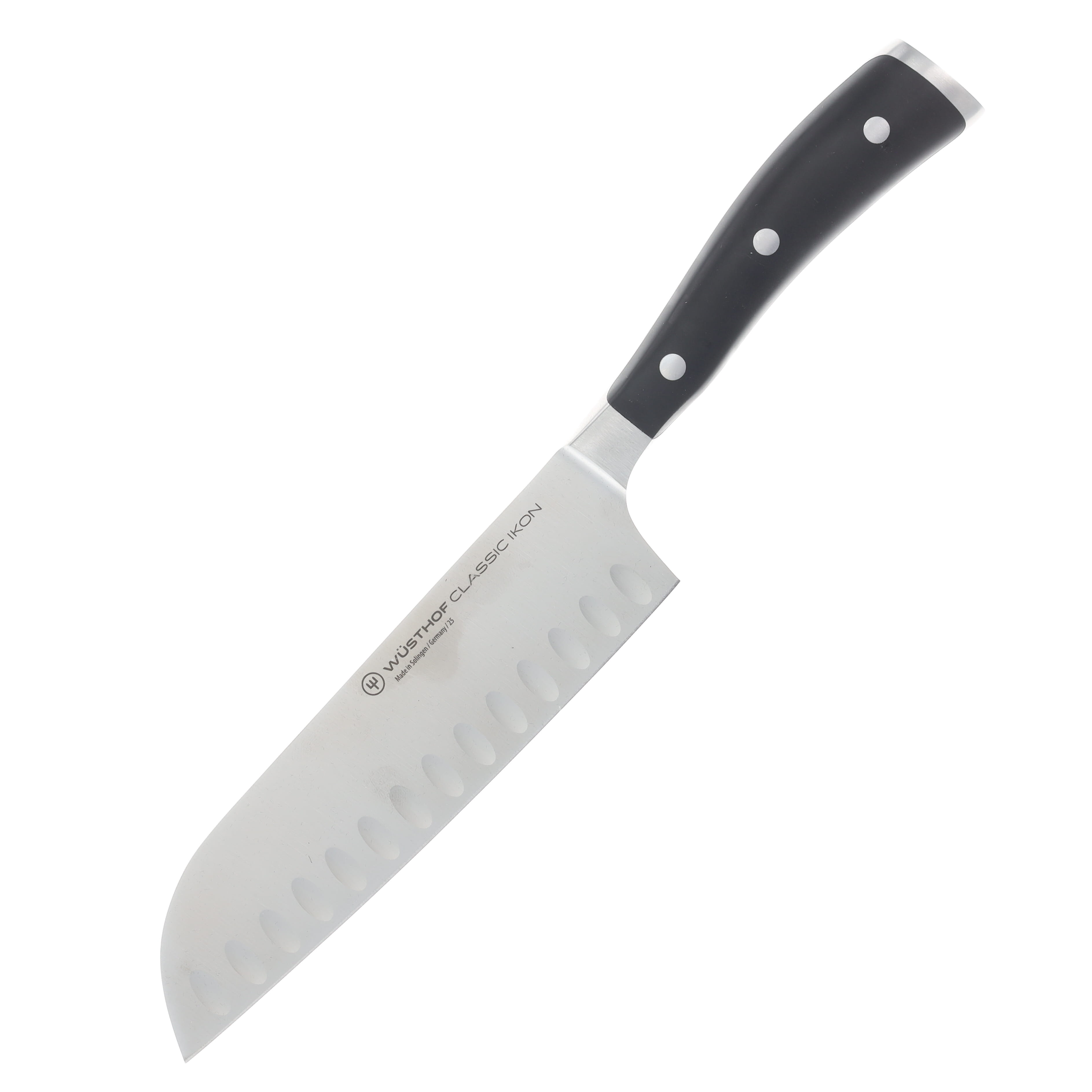 Wusthof Classic Ikon Santoku Knife 7in Granton Edge Santoku Blade 1040331317 View 1