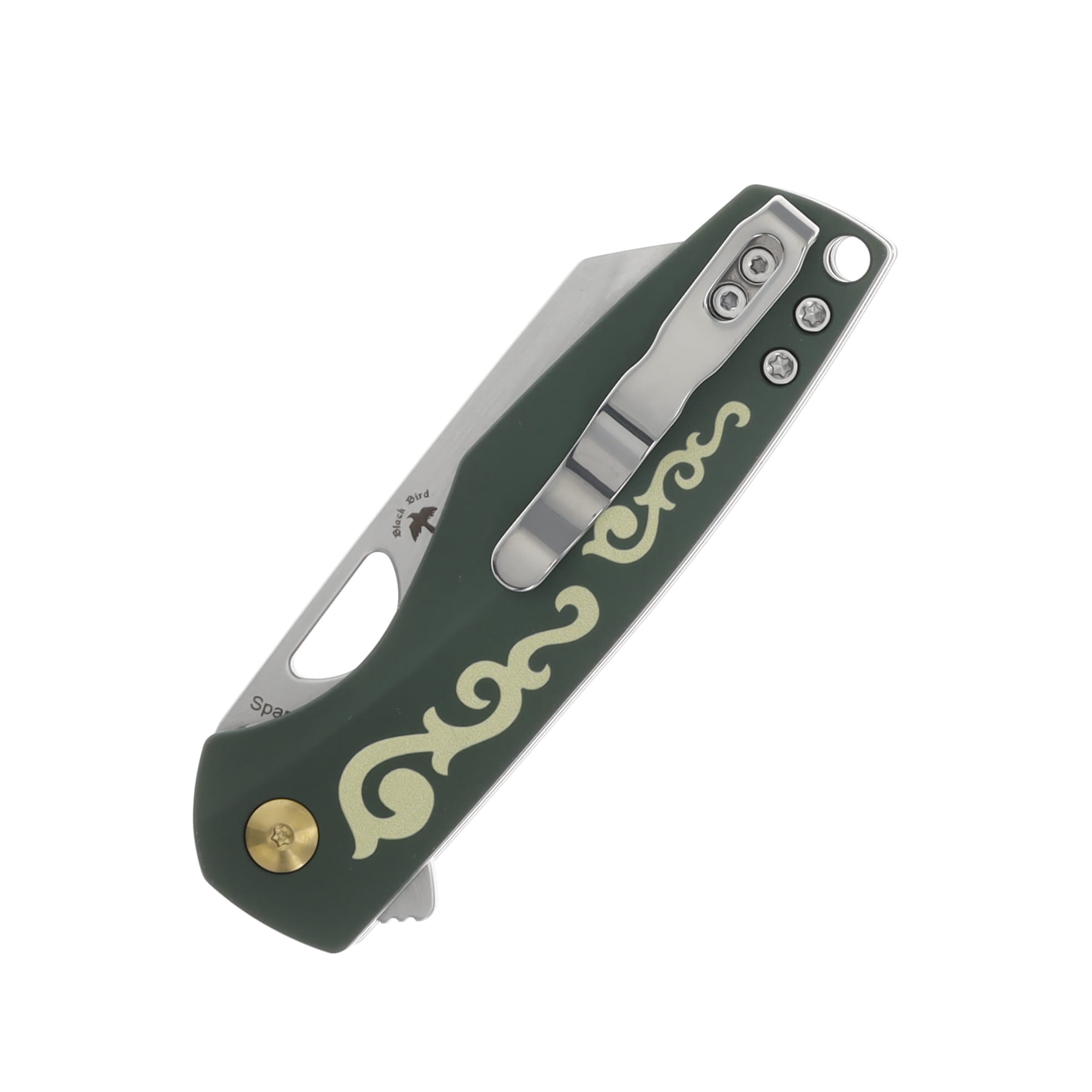 Kizer SMKW Exclusive Sparrow Folding Knife Doomsday UV Printed G-10/Stonewash 154CM V3628E3 View 4