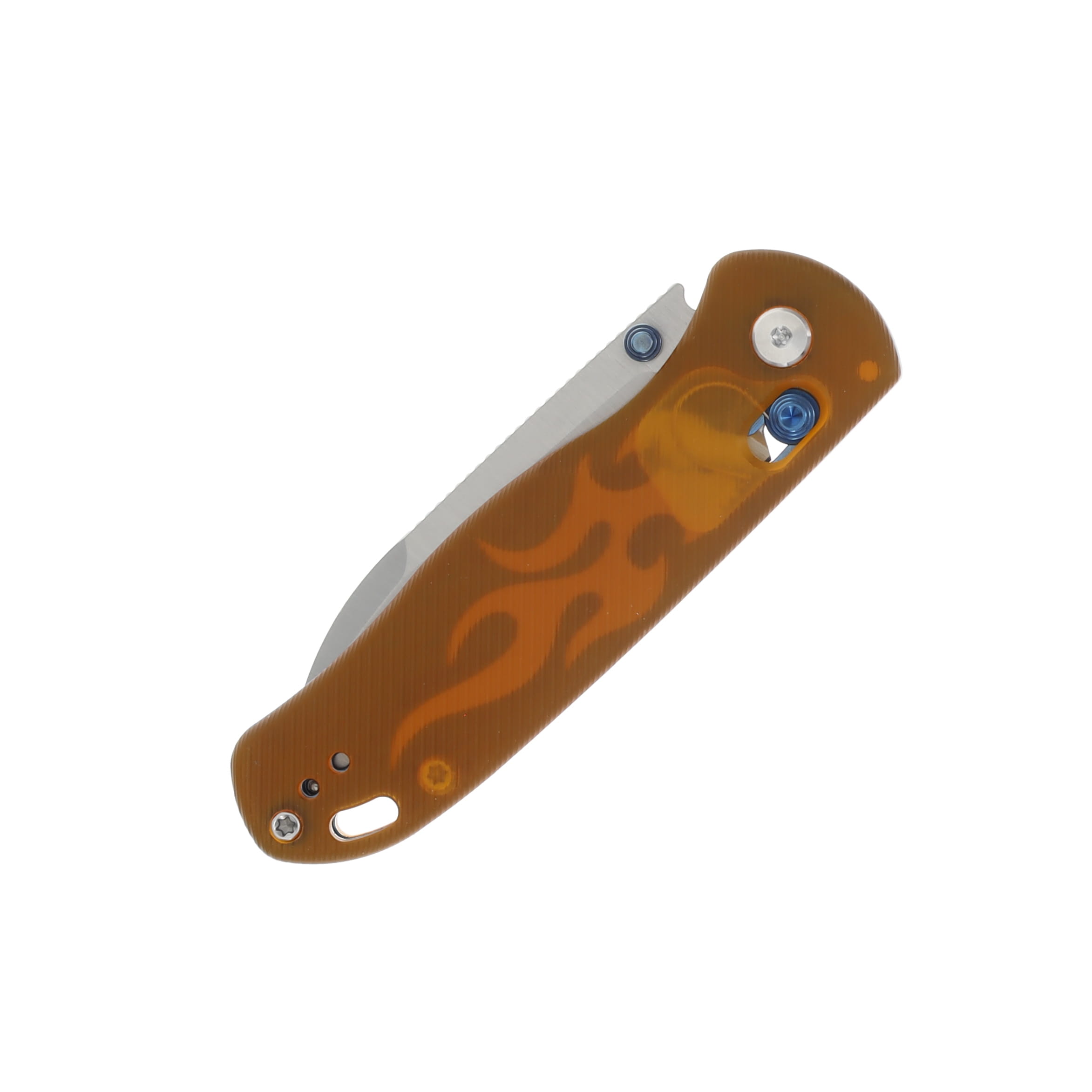 Kizer SMKW Exclusive Drop Bear Folding Knife Flame On UV-Printed Polycarbonate/Satin Nitro V V3619E15 View 6