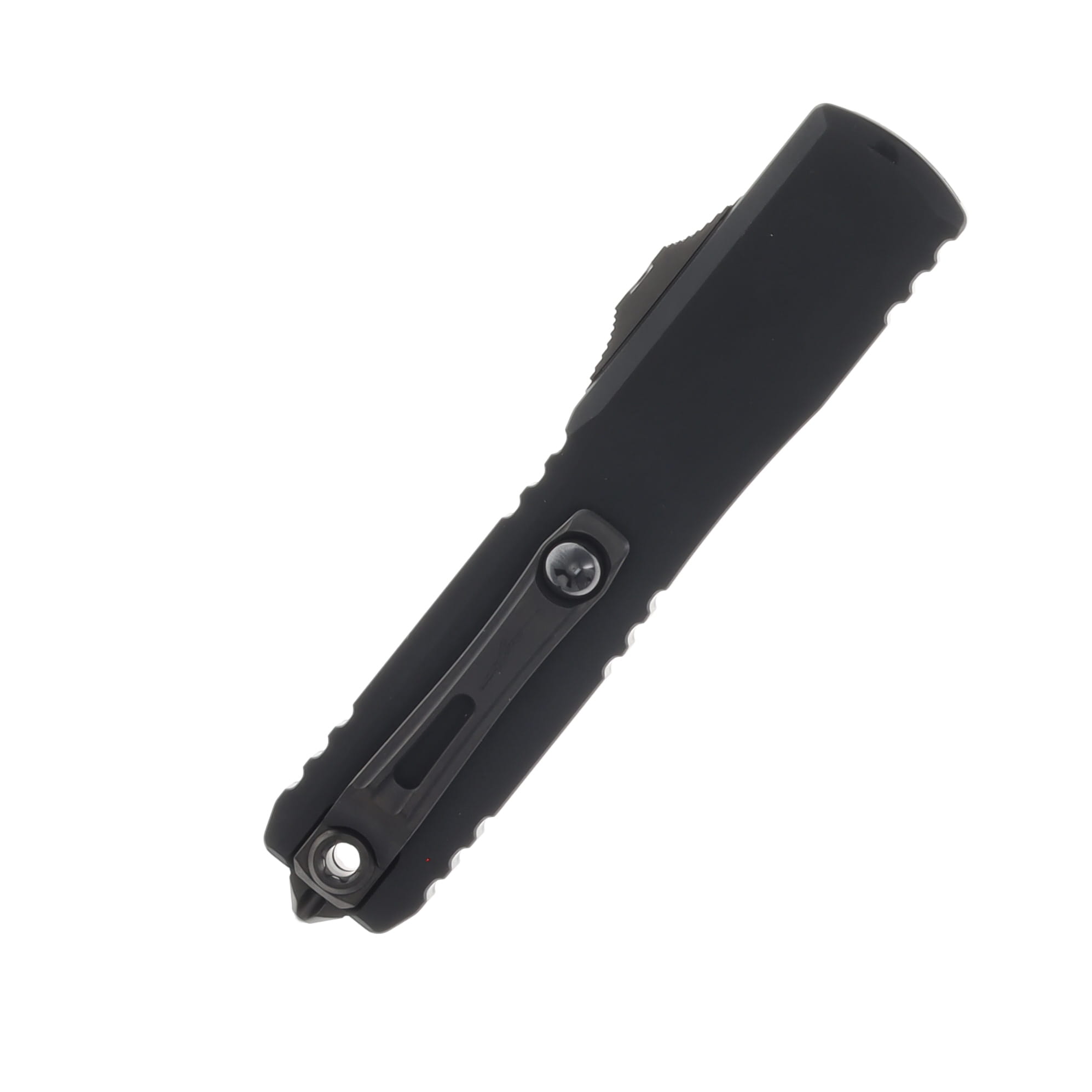 Microtech Ultratech GEN III ZBP OTF Auto D-E DLC Part Serrate Shadow-Black AUMT11222DLCTSH View 3
