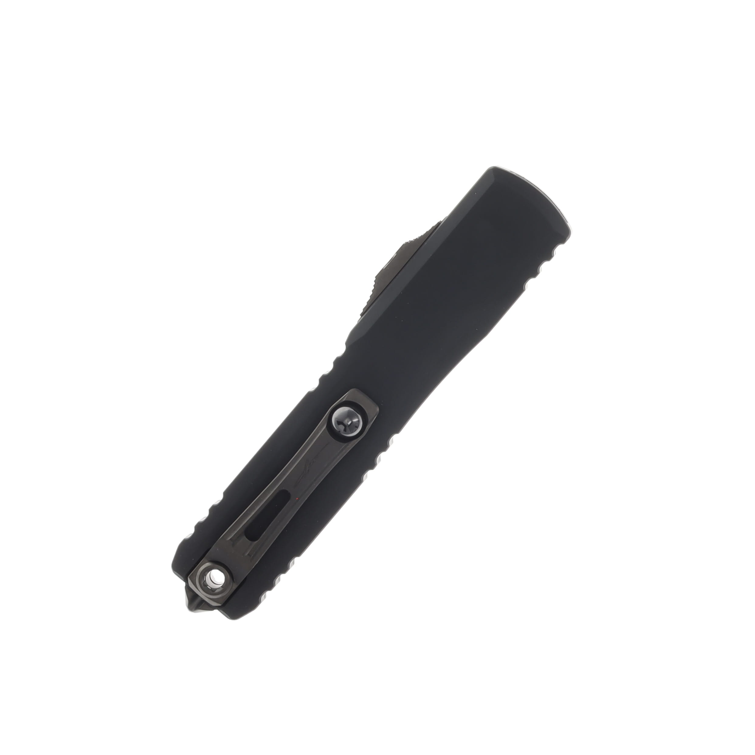 Microtech Ultratech ZBP OTF Auto S-E Shadow DLC Partial Serrated DLC Hardware AUMT11212DLCTSH View 3