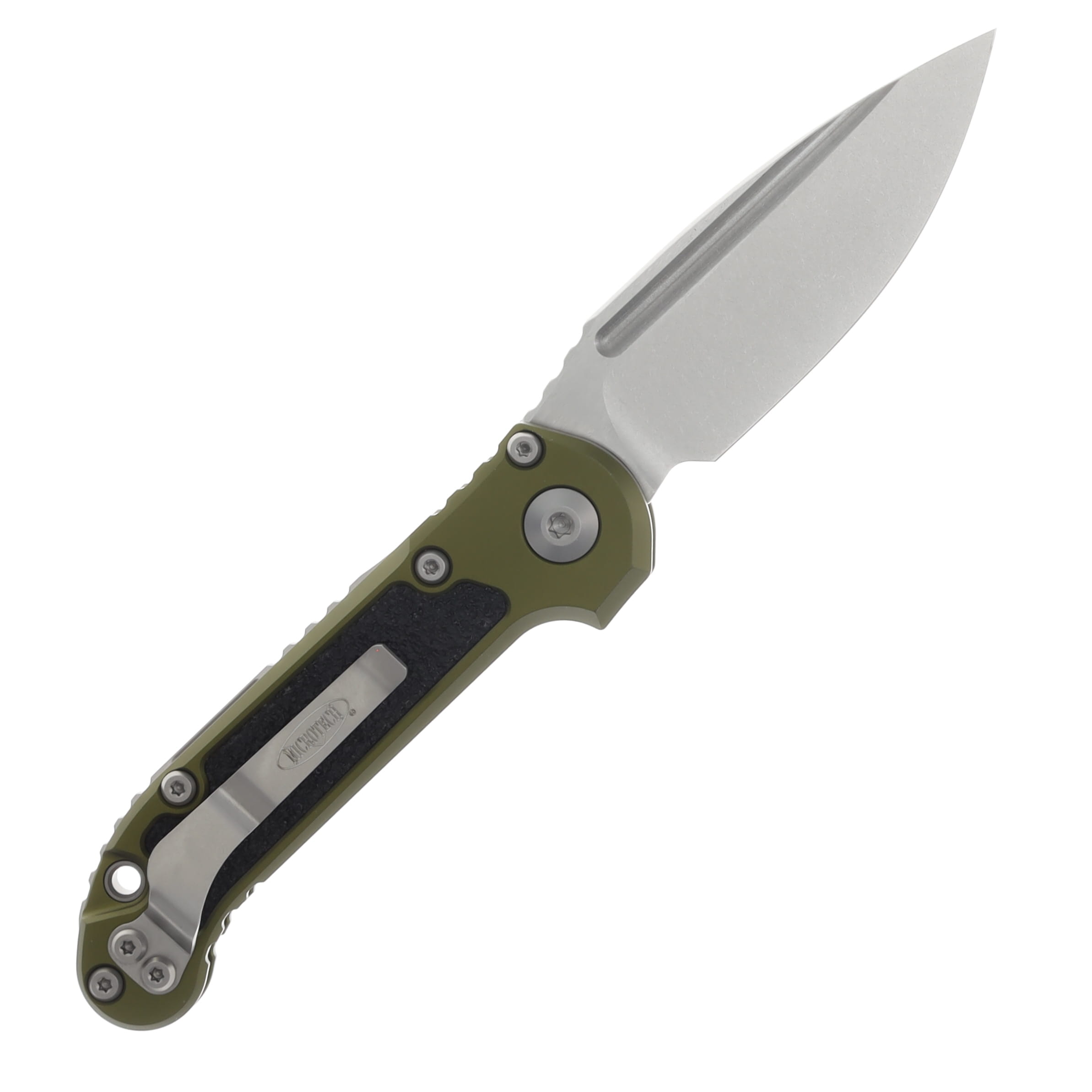 Microtech L.U.D.T. OTS Auto S-E Gen III OD Green Stonewash Standard MT113510OD View 2