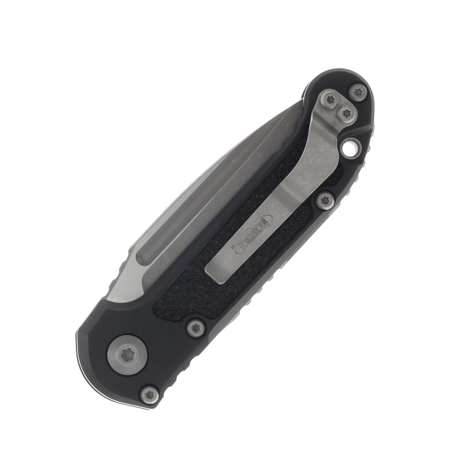 Microtech L.U.D.T. OTS Auto S-E Gen III Black Handle Apocalyptic Partial Serrated MT113511AP View 3