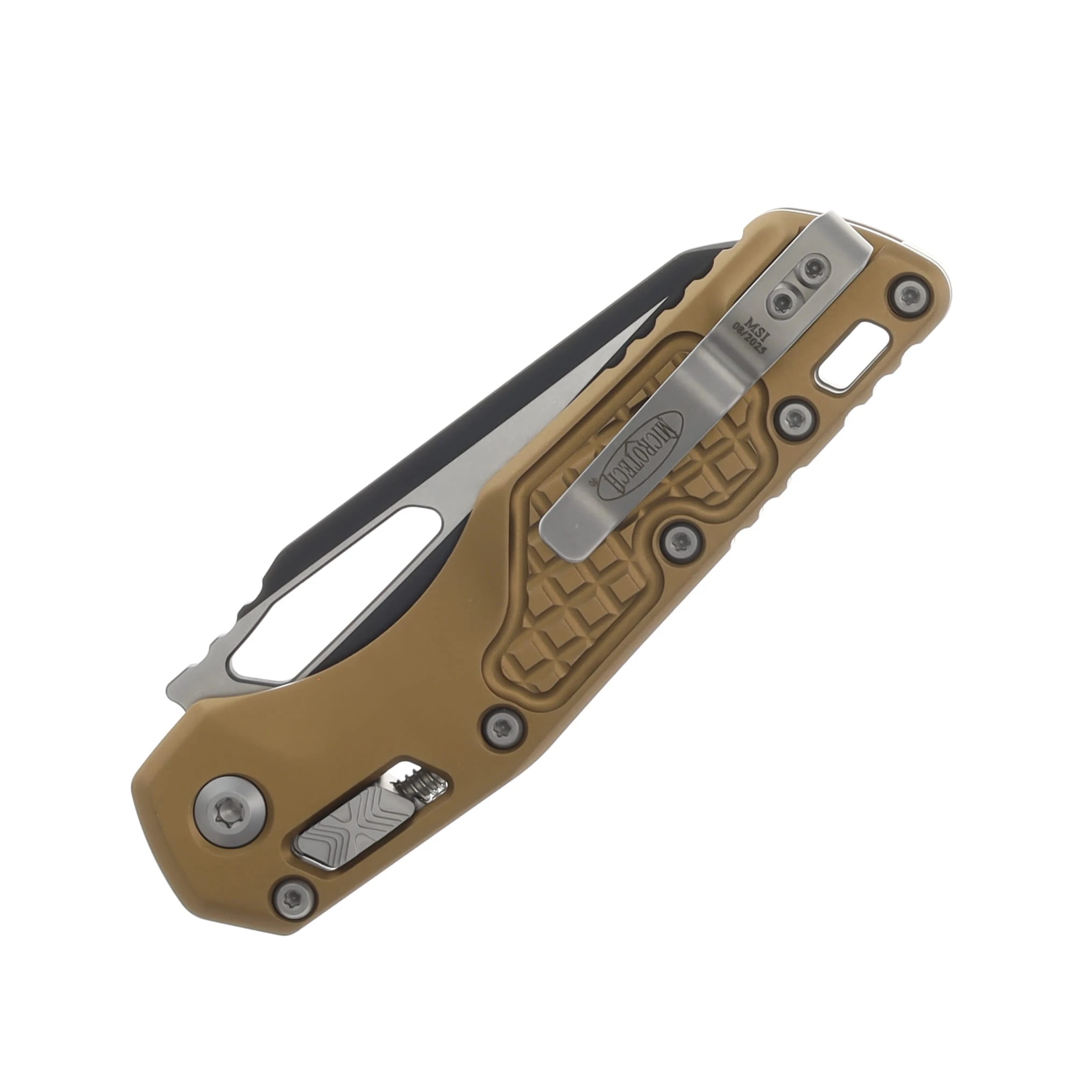 Microtech MSI Folding Knife S/E Black Standard Aluminum Frag Tan MT2101FRTA View 4