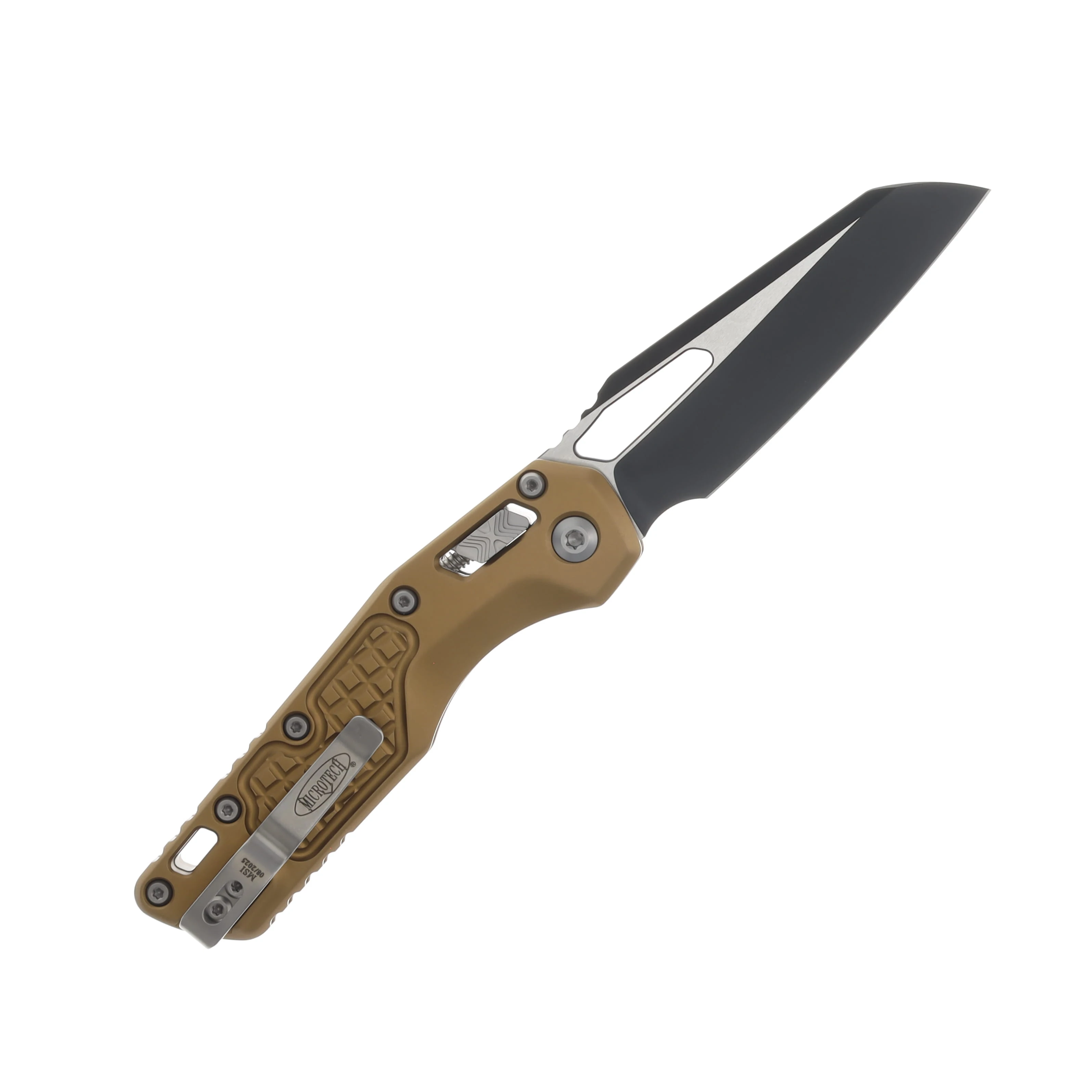 Microtech MSI Folding Knife S/E Black Standard Aluminum Frag Tan MT2101FRTA View 2