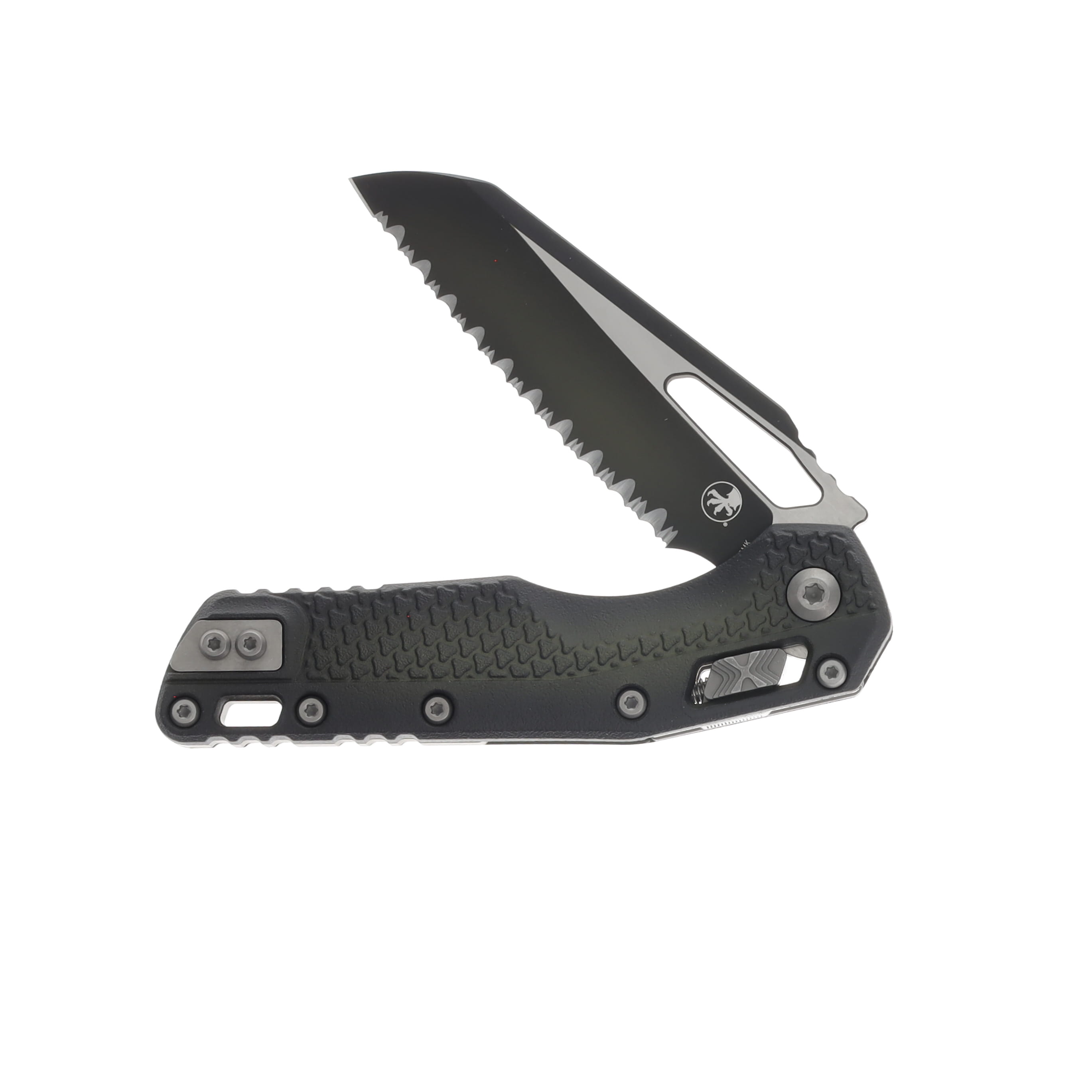 Microtech MSI Folding Knife S/E Full Serrate Polymer Faded Bazooka MT210T3PMFBO View 3