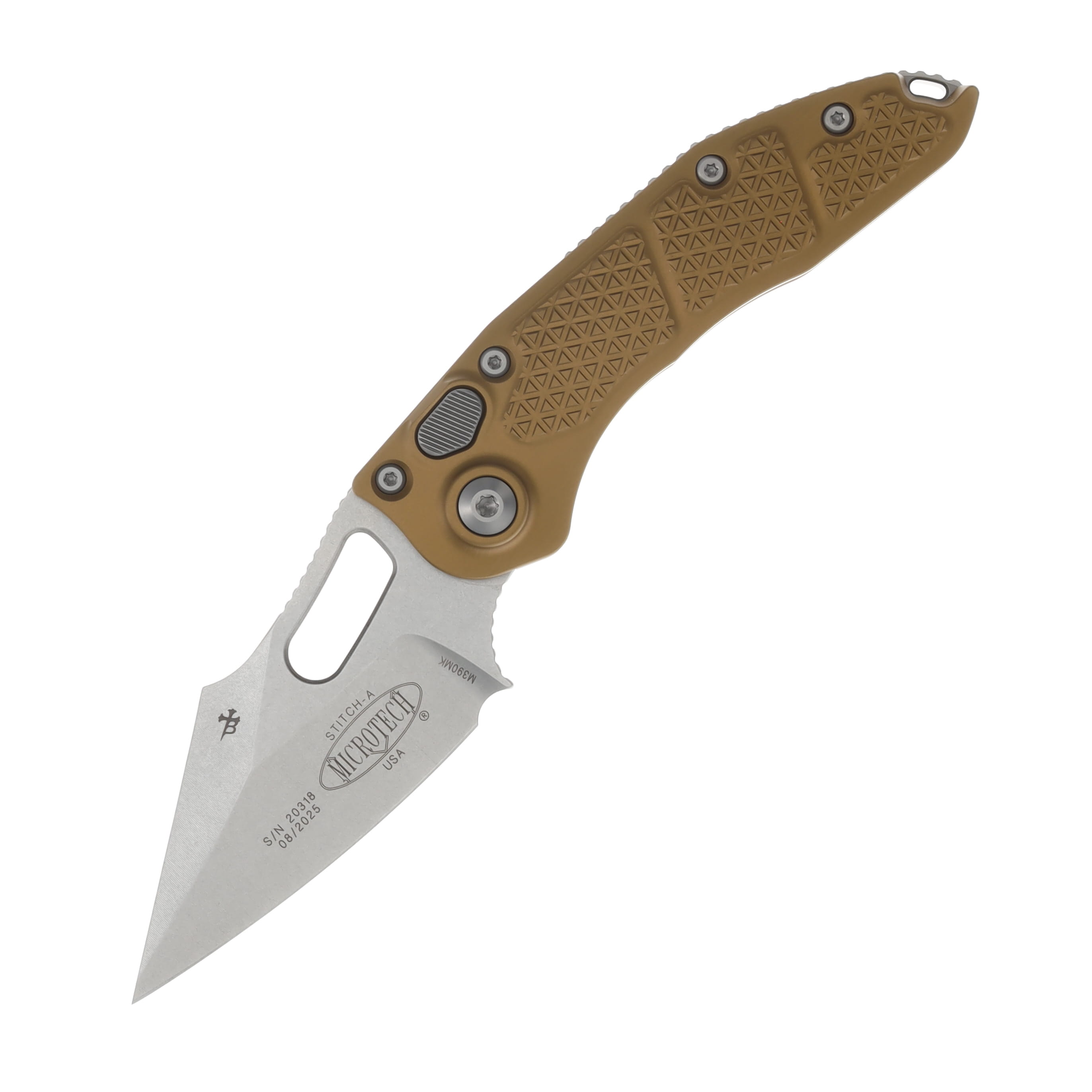 Microtech Stitch Automatic Knife Stonewash Standard/Tan AUMT16910TA View 1